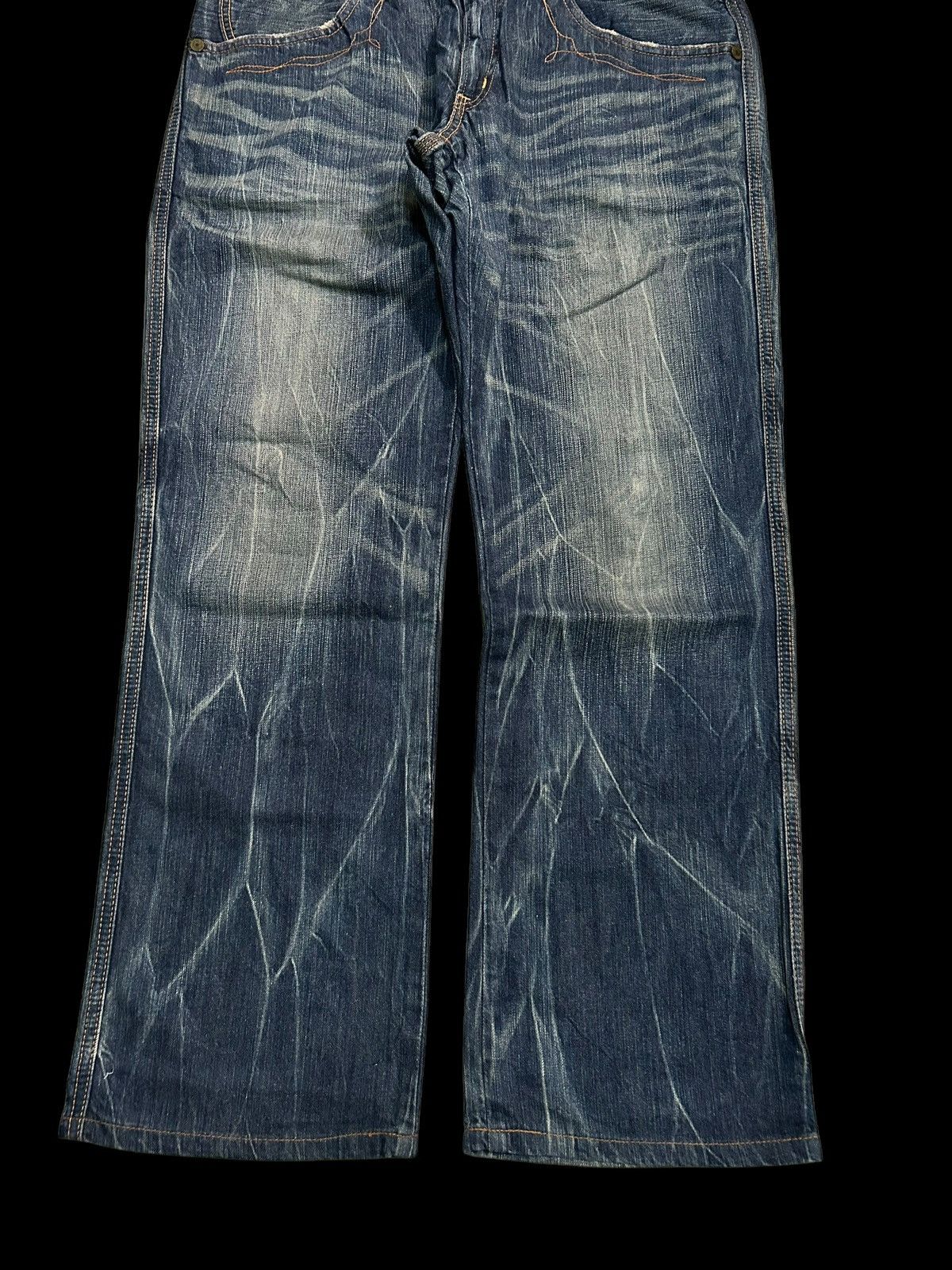 Japanese Brand × Kapital × Vintage EDWIN Blue Trip 503 Rare Design Denim ☠️☠️ Size US 36 / EU 52 - 3 Thumbnail