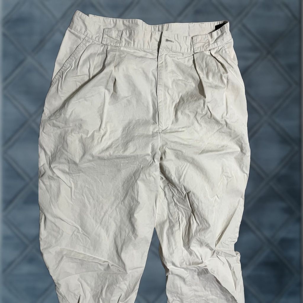 J.Crew J.CREW Pants Women Ivory Tapered Leg Pleated Front Size 32 Size 24" / US 00 / IT 34 - 1 Thumbnail