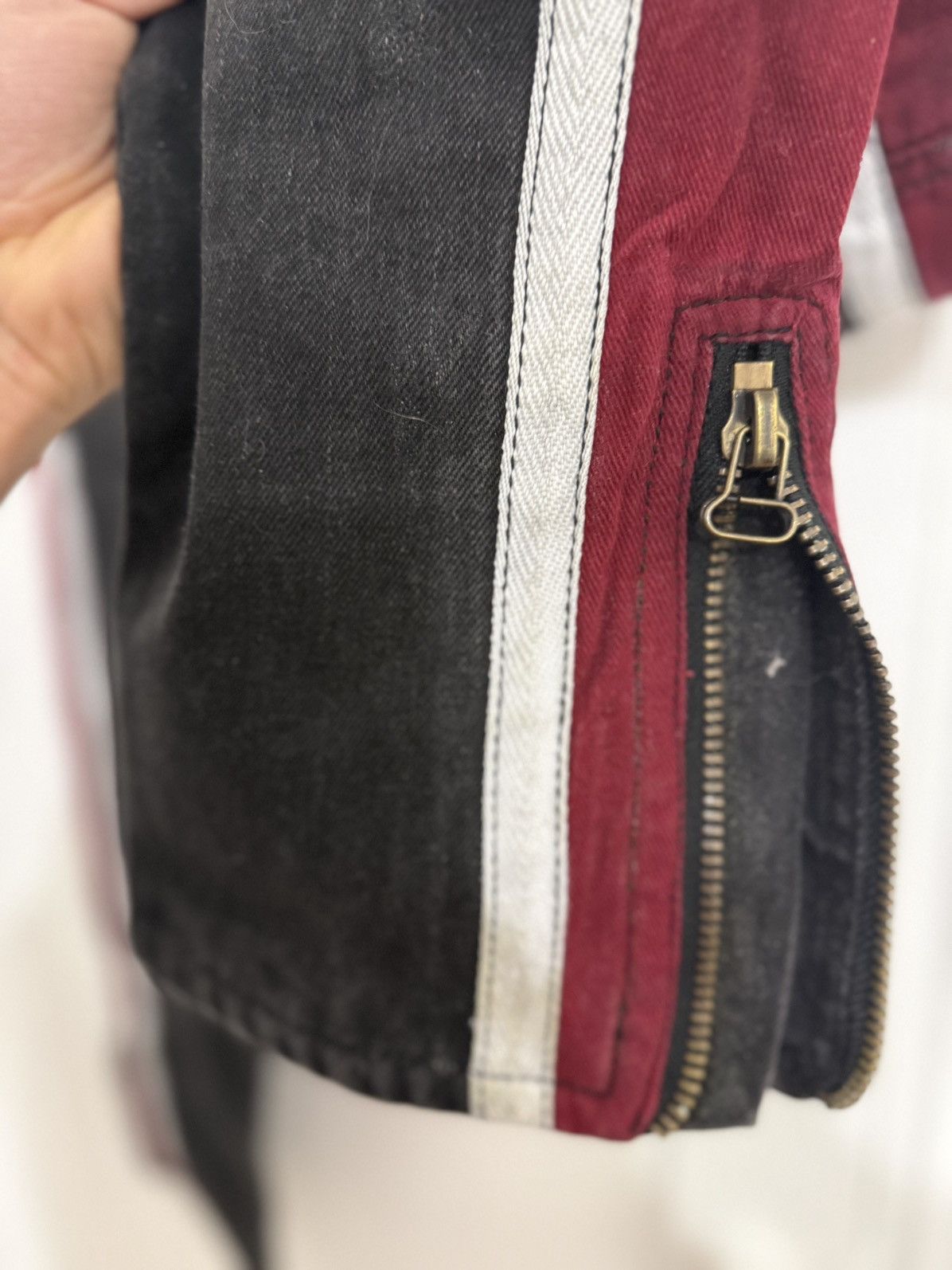 Balmain F/W10 Decarnin Striped Bikers *Grail* Size US 32 / EU 48 - 5 Thumbnail
