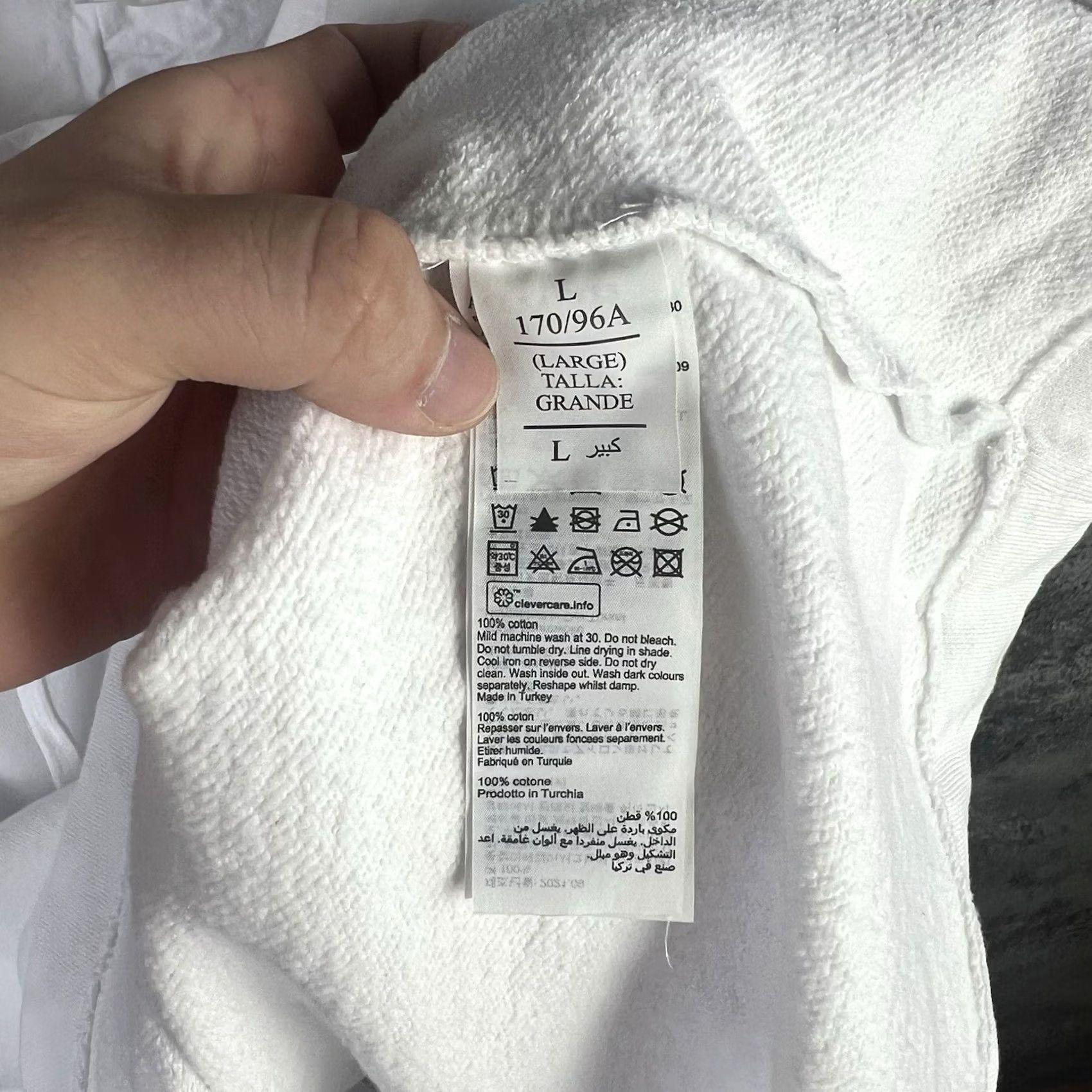 Allsaints Allsaints Hoodie Men's L Long Sleeve White Pullover Size US L / EU 52-54 / 3 - 4 Thumbnail