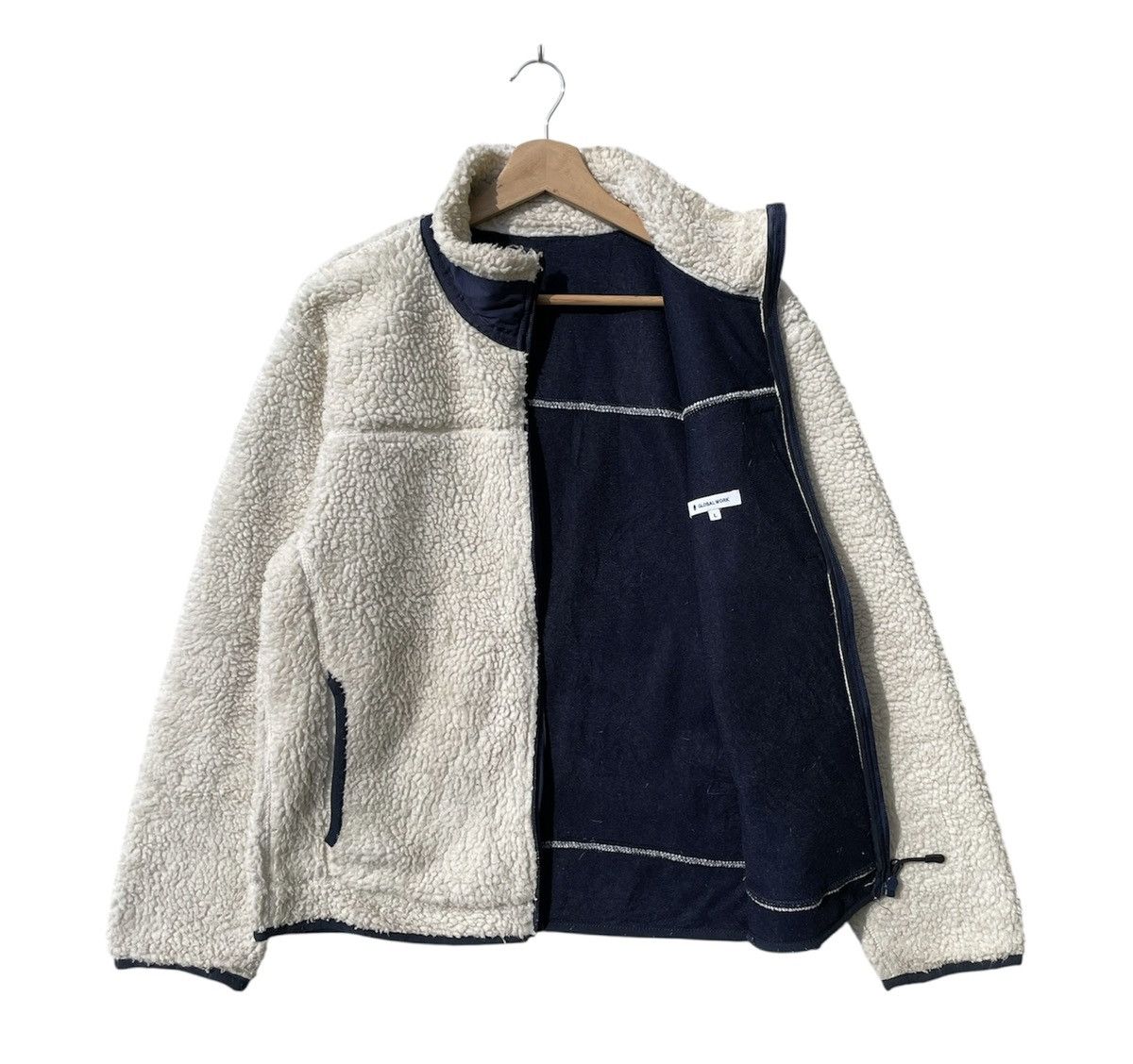 Global Work RARE🔥 Global Work Sherpa Wool Jacket Size US L / EU 52-54 / 3 - 3 Thumbnail