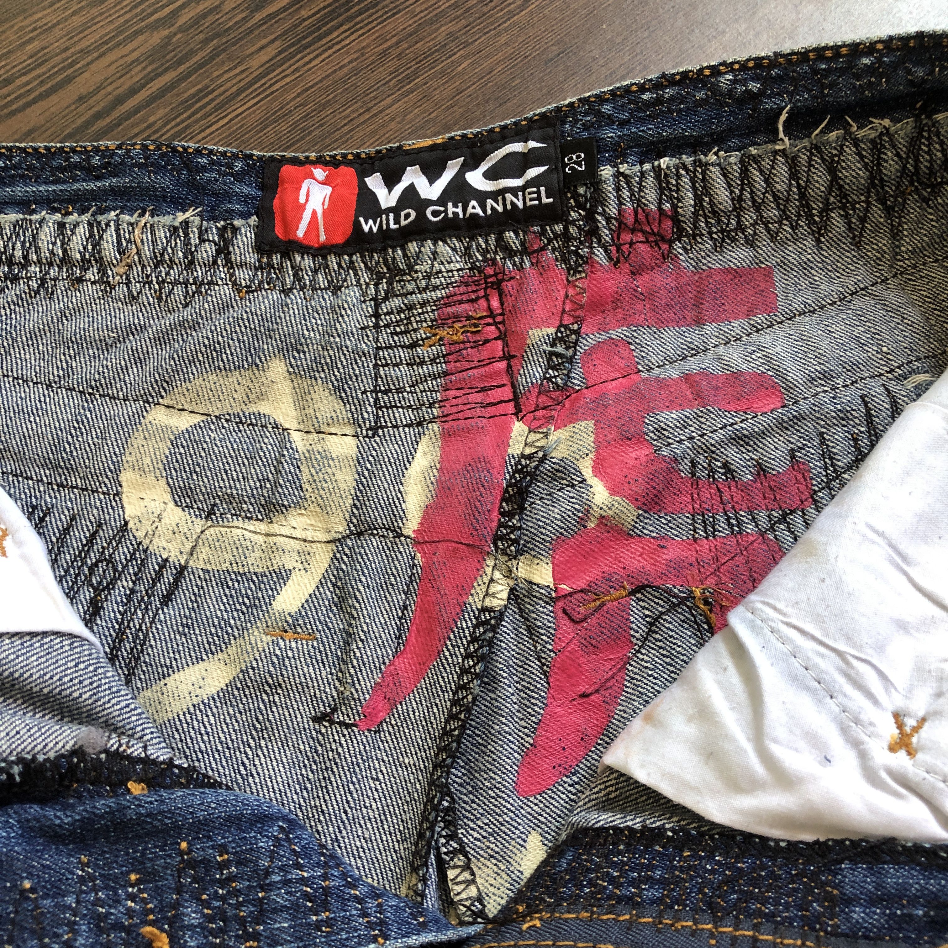 Jean Vintage Wild Channel Distressed Jeans Style Baggy Denim - . Size 26" / US 2 / IT 38 - 7 Thumbnail