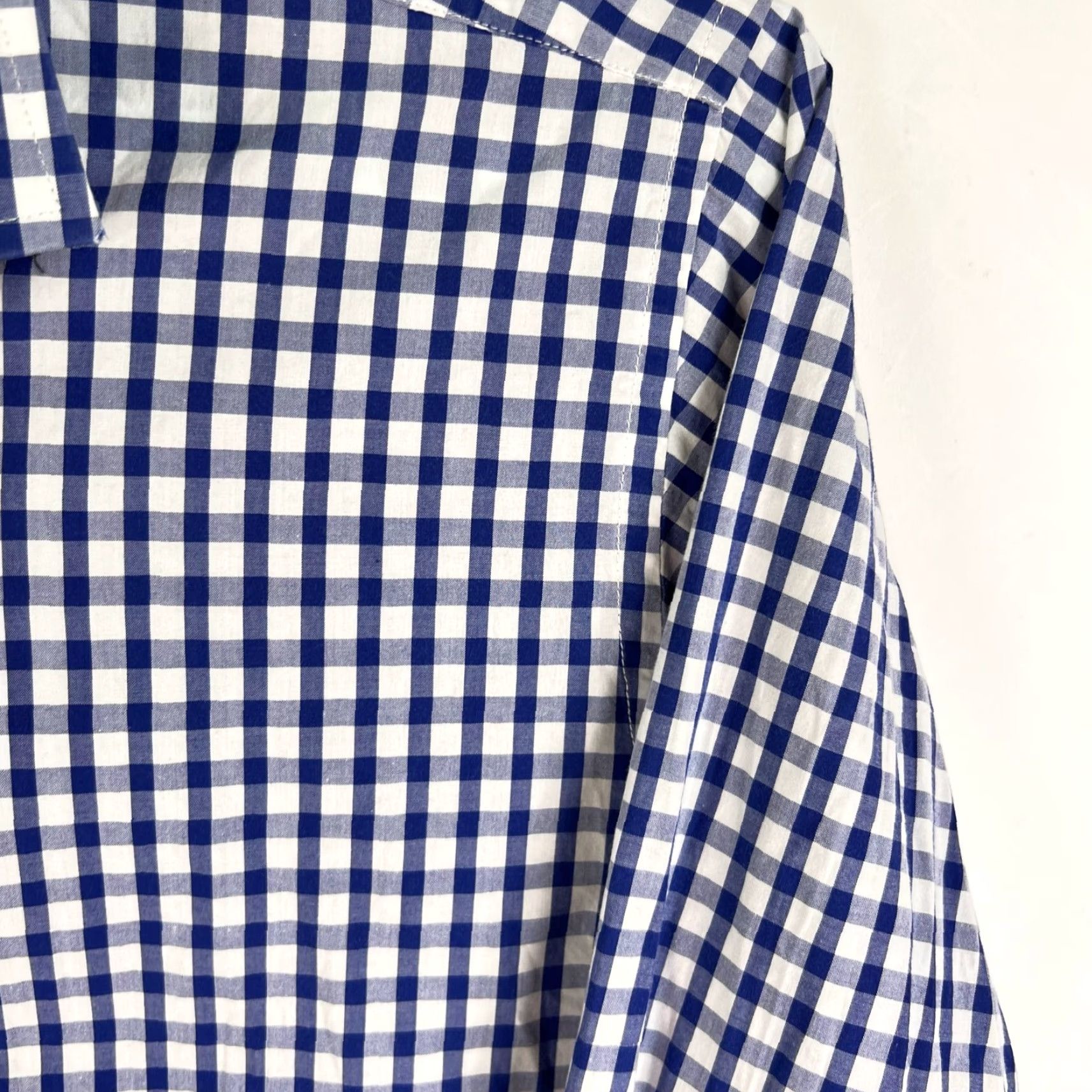 Vintage Bristol & Bull Checked Long Sleeve Button Up Shirt Mens XL Blue Cotton Size US XL / EU 56 / 4 - 2 Thumbnail