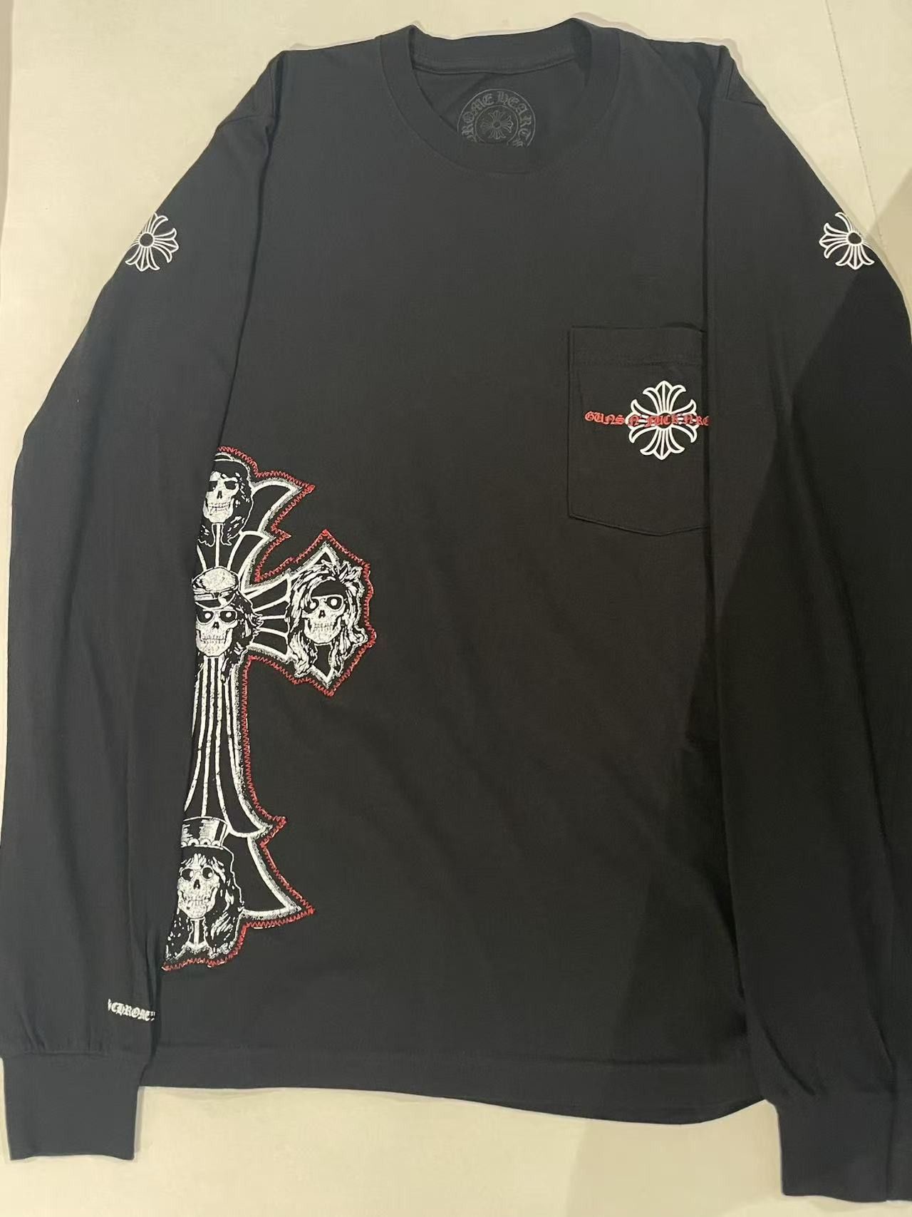 Chrome Hearts Chrome Hearts Gun N' Roses Cross Embroidered Long Sleeve Tee Size S / US 4 / IT 40 - 14 Thumbnail