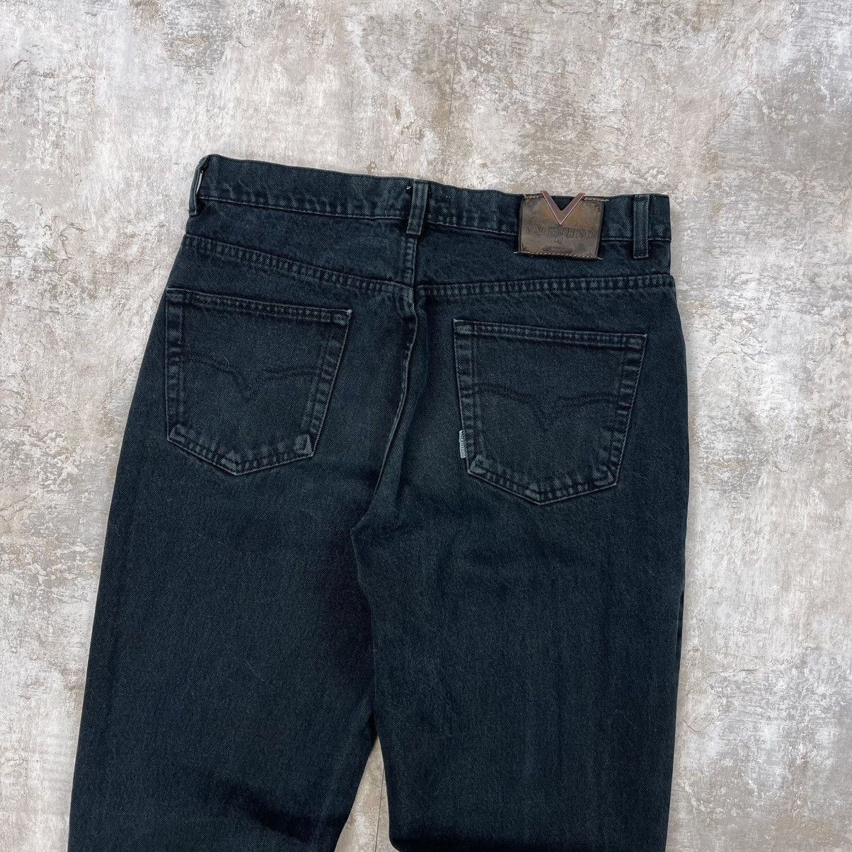 Valentino × Vintage VINTAGE VALENTINO DENIM JEANS WASHED BLACK Size US 38 / EU 54 - 3 Thumbnail