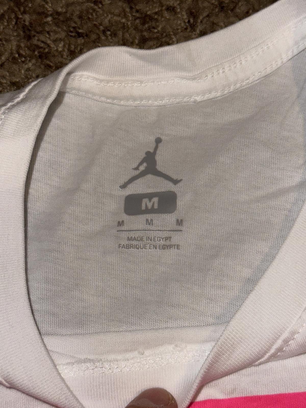 Designer Air Jordan Sportswear Quai 54 Pink Box Logo White T-Shirt Size US M / EU 48-50 / 2 - 3 Thumbnail
