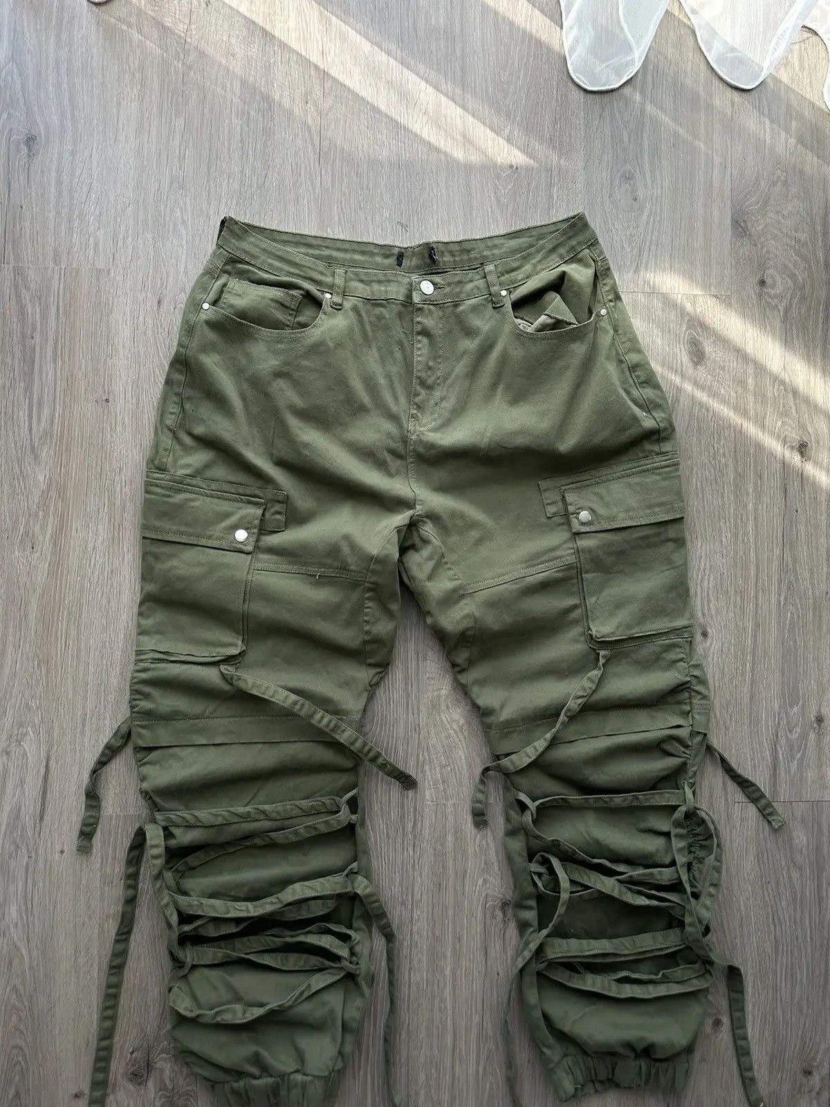 Japanese Brand × Vintage Vintage Japanese Bondage Cargo Multi-Pocket Pants Size US 36 / EU 52 - 5 Thumbnail