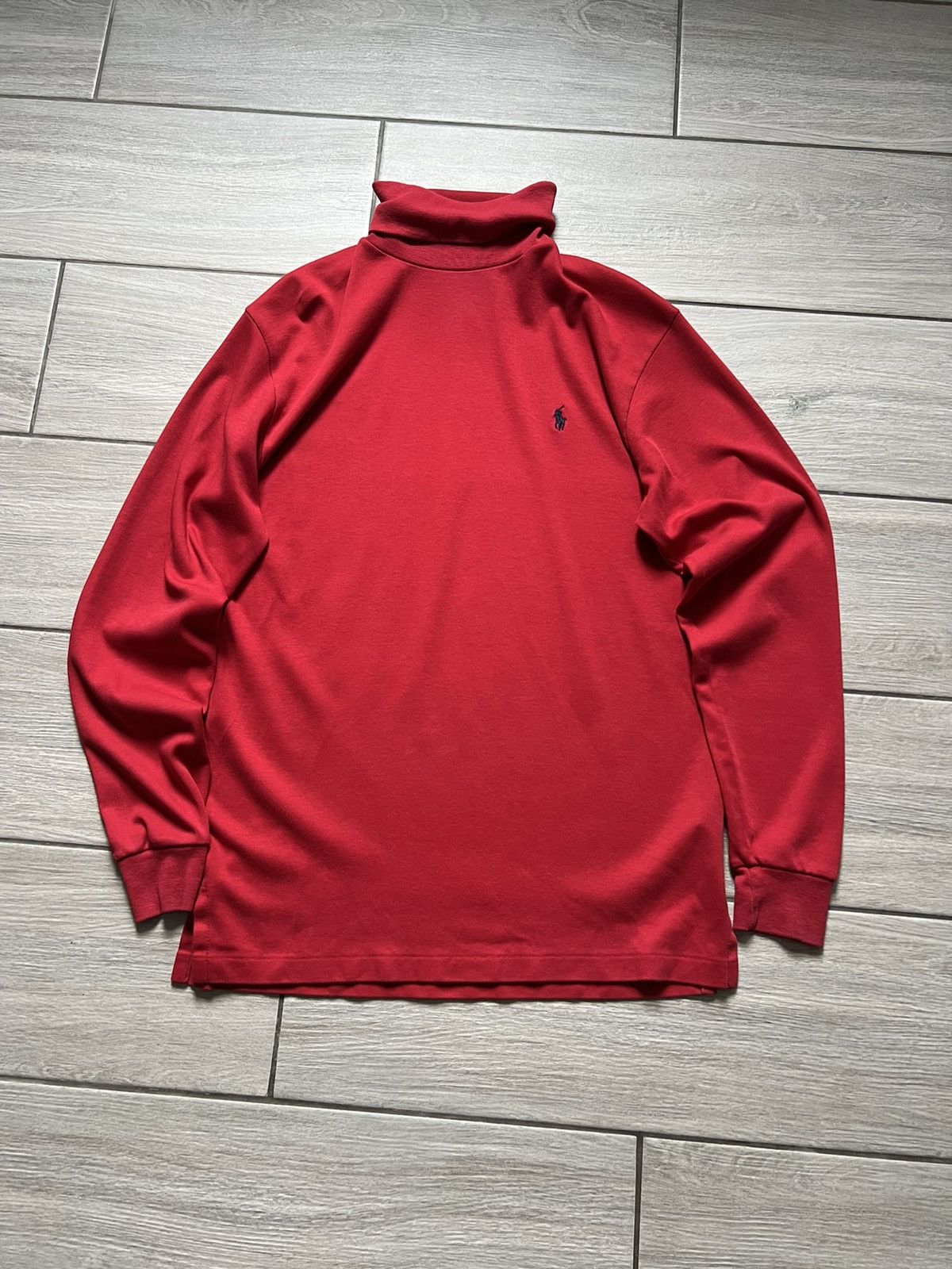 Vintage Polo Ralph Lauren Red ❤️ Long Sleeve Rar Size US S / EU 44-46 / 1 - 1 Thumbnail