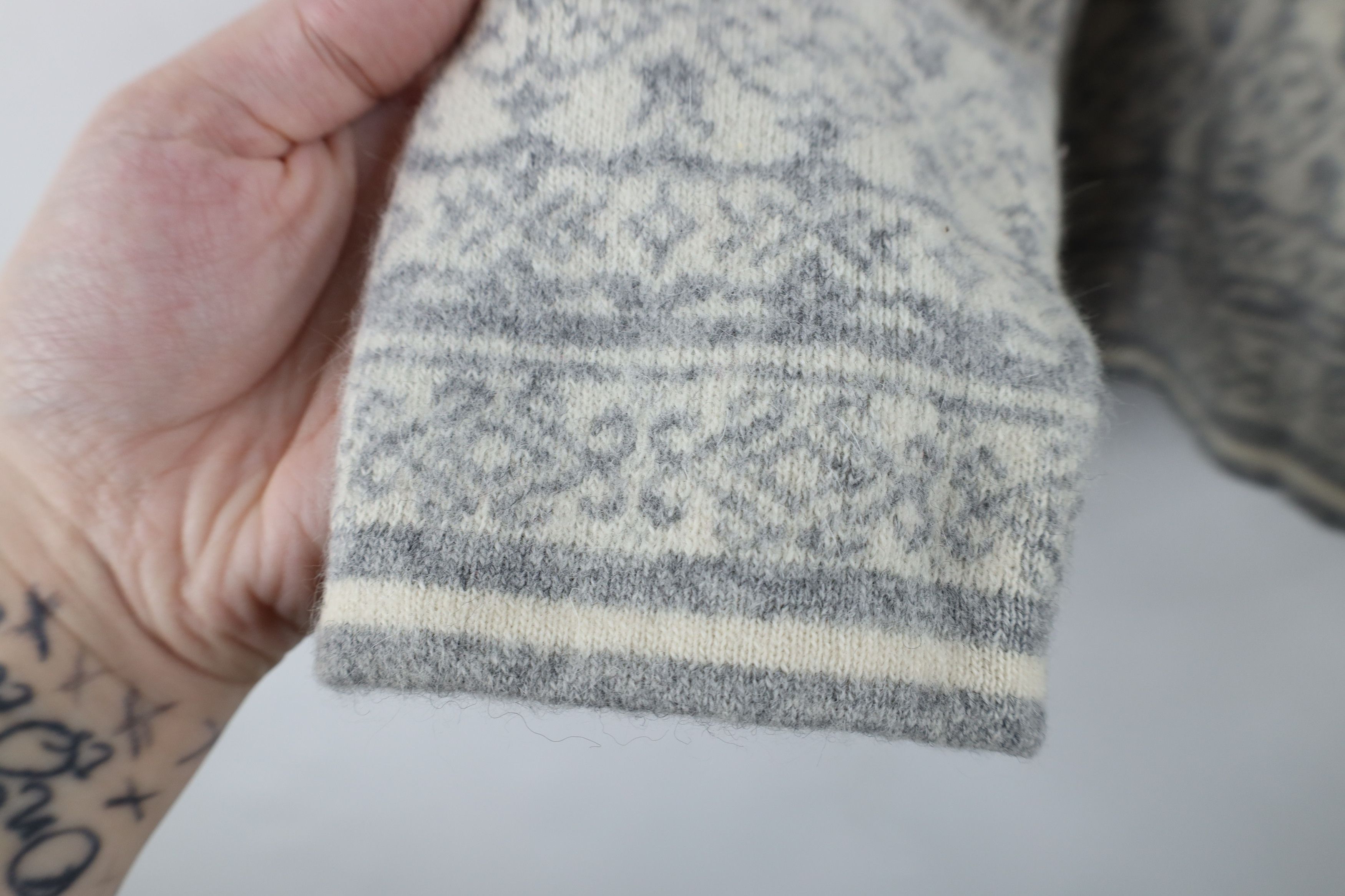 Vintage Madison & Mercer Angora Fair Isle Knit Cardigan Sweater Size S / US 4 / IT 40 - 11 Thumbnail