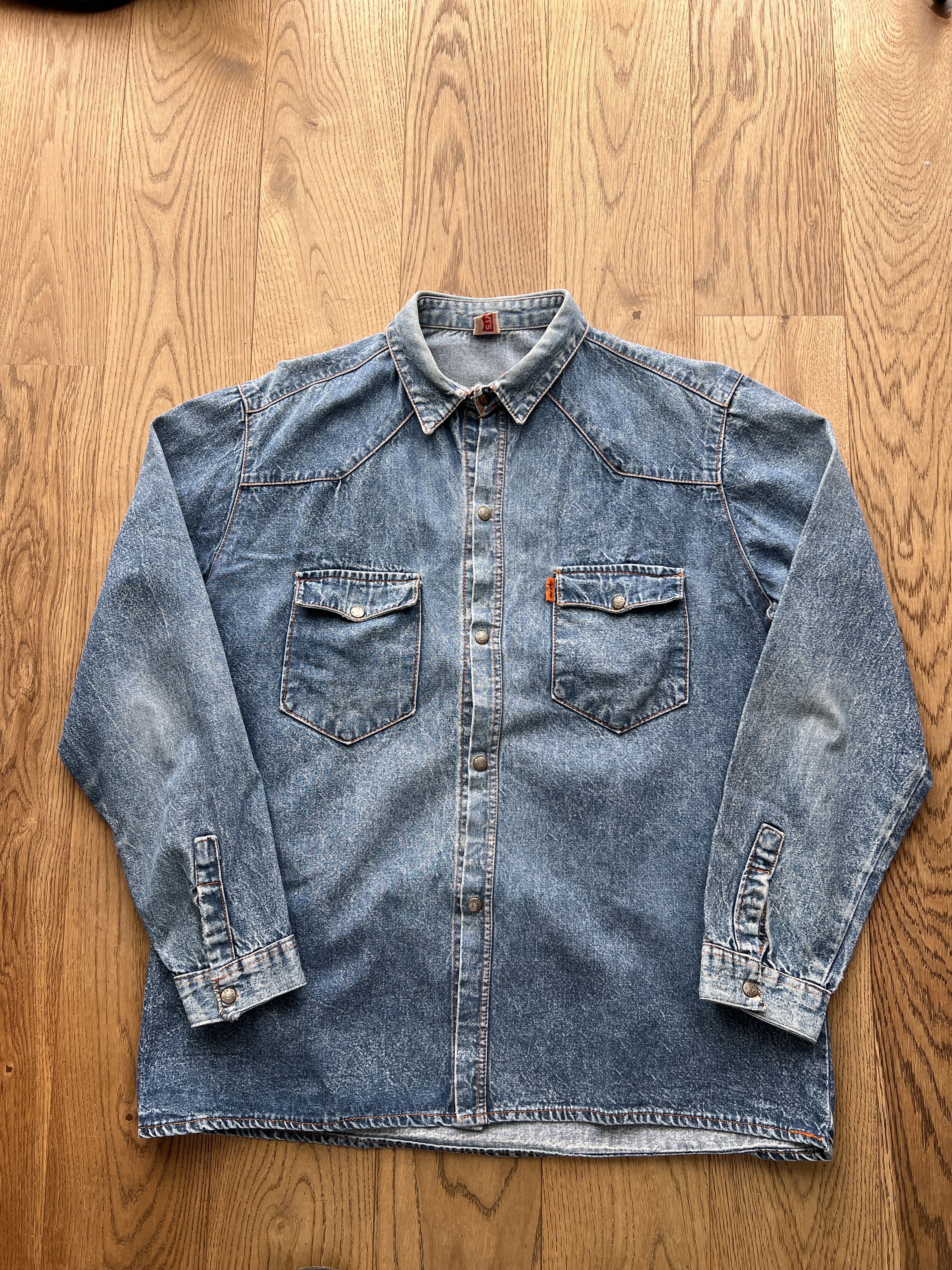 Levi's Vintage Clothing Archive 70s 80s Levis vintage orange tab western denim shirt Size US L / EU 52-54 / 3 - 2 Thumbnail