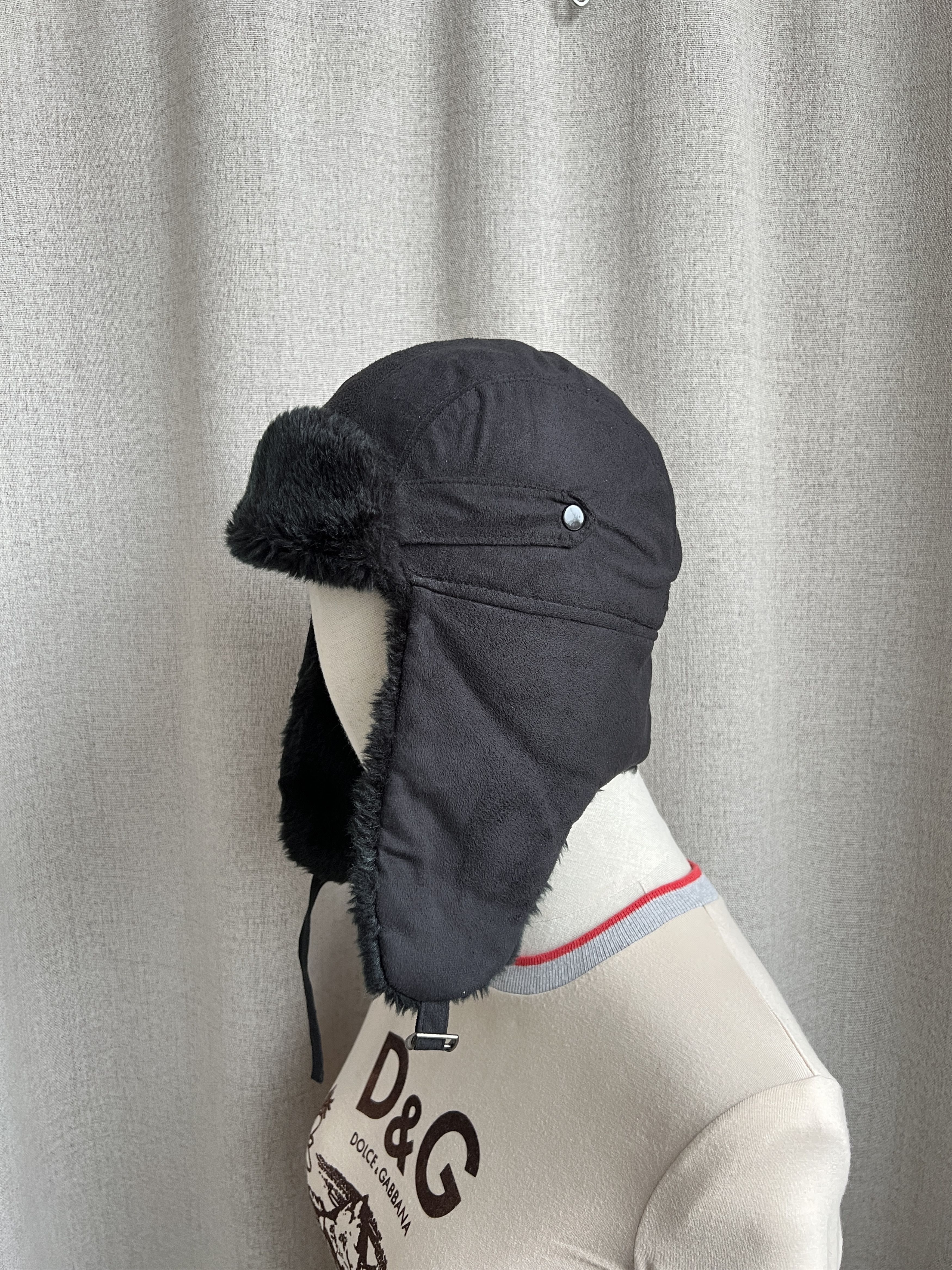 Vintage Y2K Faux Fur Black Reversible Ushanka Hat Floppy Ears Size ONE SIZE - 6 Thumbnail