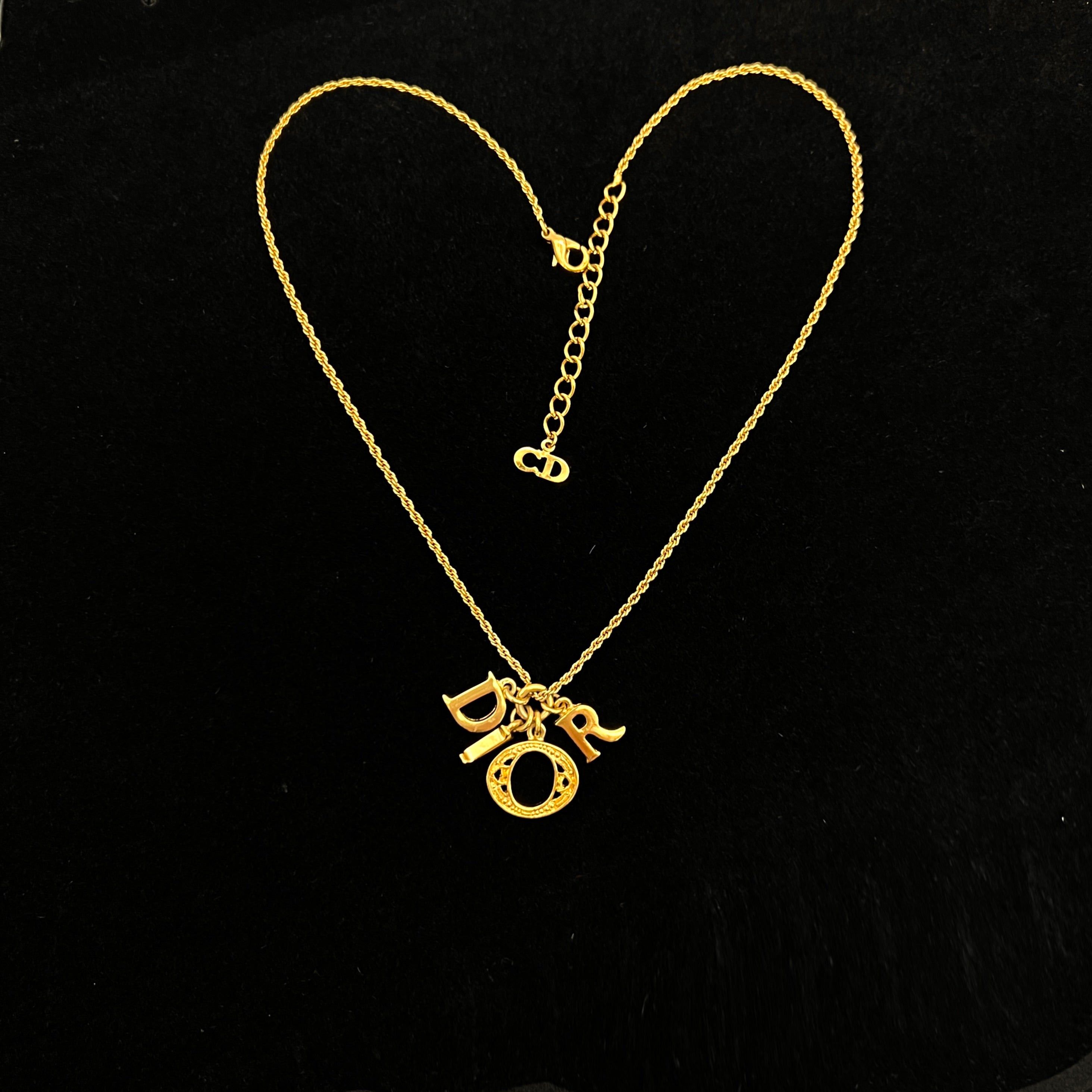 Dior Christian Dior Lady-Dior Pendant Necklace Size ONE SIZE - 1 Thumbnail