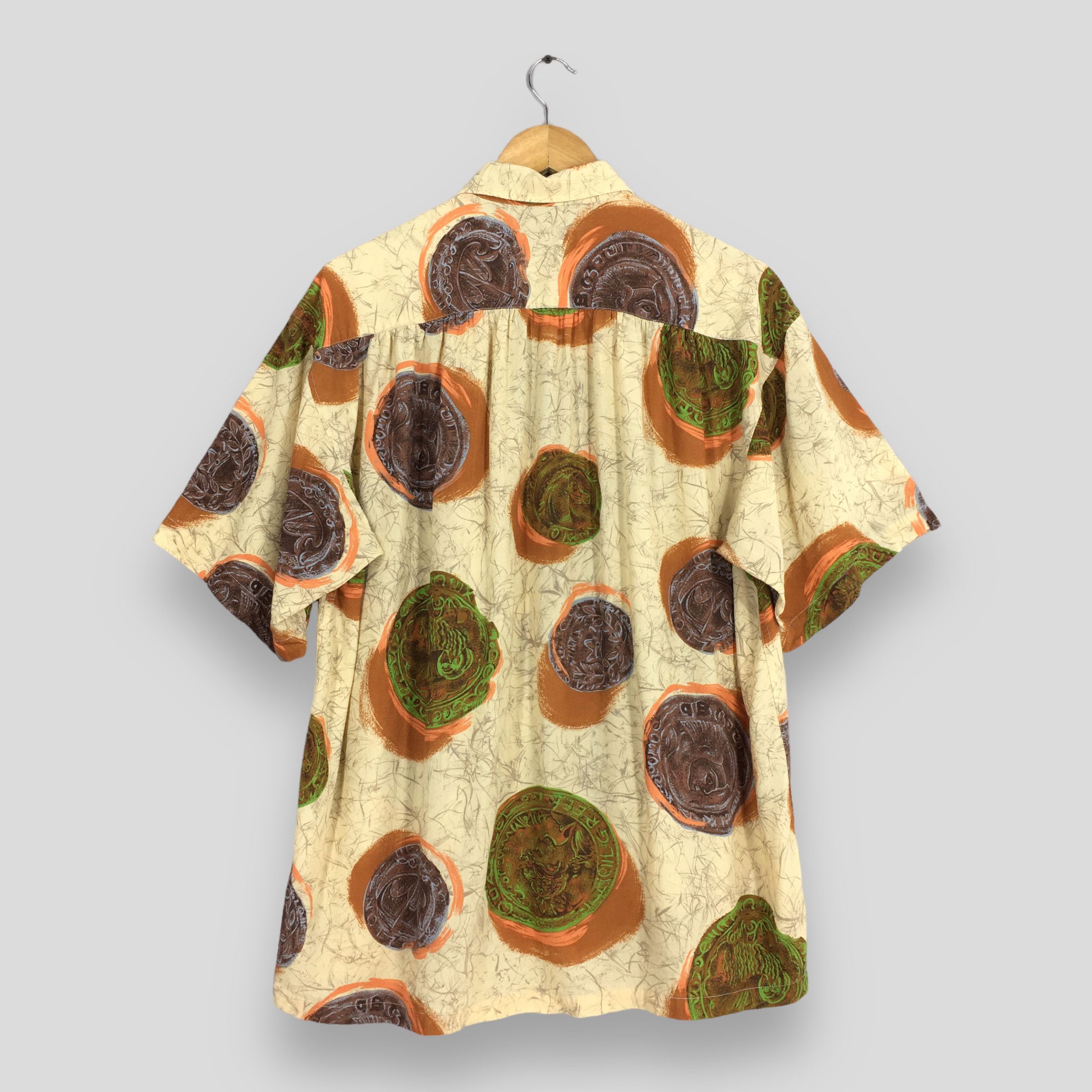 Other Vintage 80's Hawaiian Beachwear Tiki Art Rayon Shirt Large Size US L / EU 52-54 / 3 - 7 Thumbnail