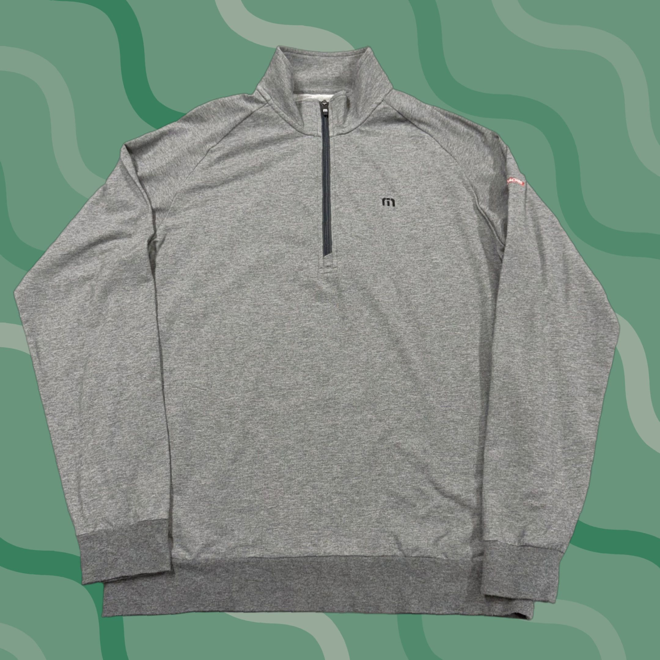 TravisMathew TravisMathew Pullover Mens Large Gray 1/4 Zip Long Sleeve Golf Performance Top Size US L / EU 52-54 / 3 - 1 Thumbnail