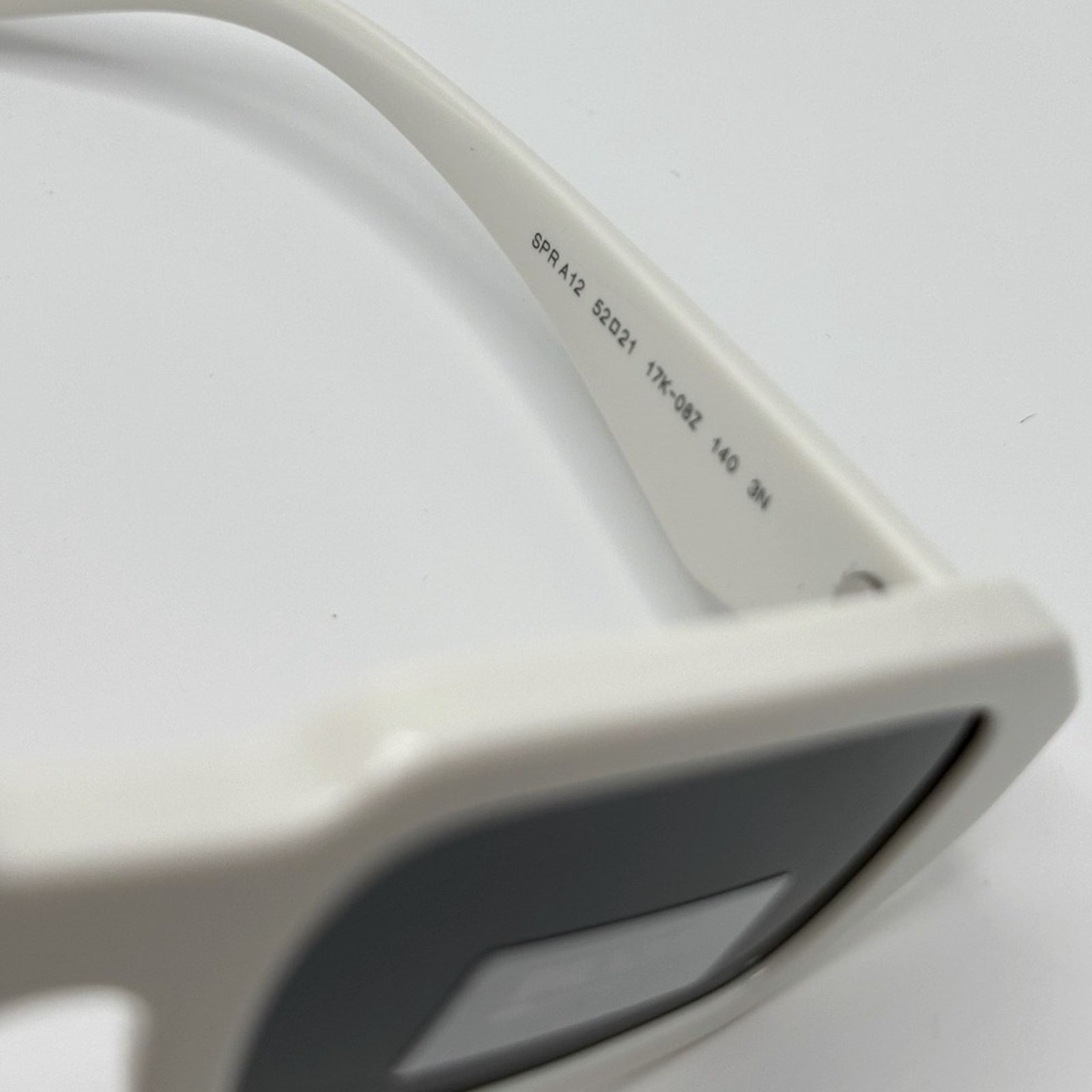 Prada NEW PRADA PR A12S 17K08Z White/Dark Grey Unisex Sunglasses Size ONE SIZE - 8 Thumbnail