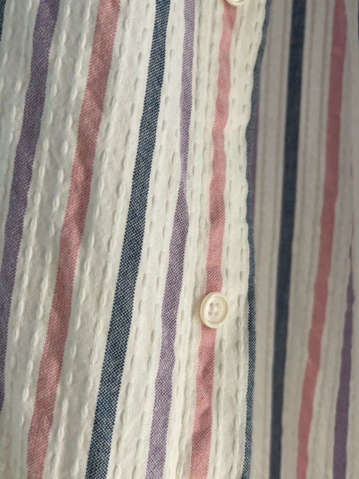 KUON handmade striped short sleeve shirt Size US XL / EU 56 / 4 - 3 Thumbnail