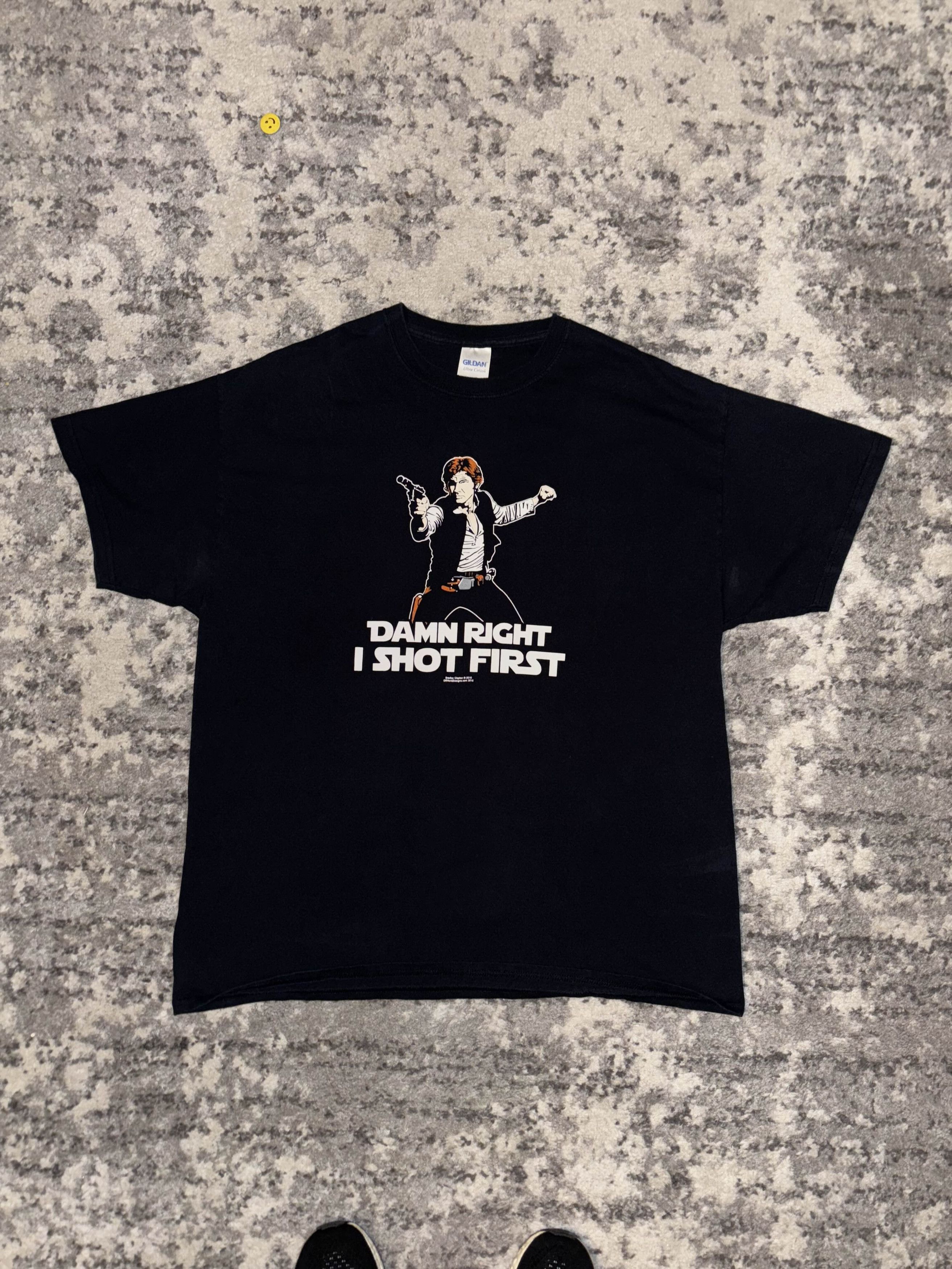 Star Wars 00s Damn Right I Short First Han Solo Shirt Size US XL / EU 56 / 4 - 1 Thumbnail