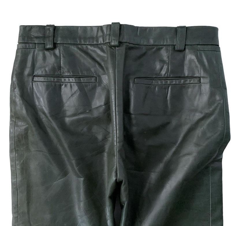 Costume National Costume National Homme Moss Green Leather Pants Size US 31 - 7 Thumbnail