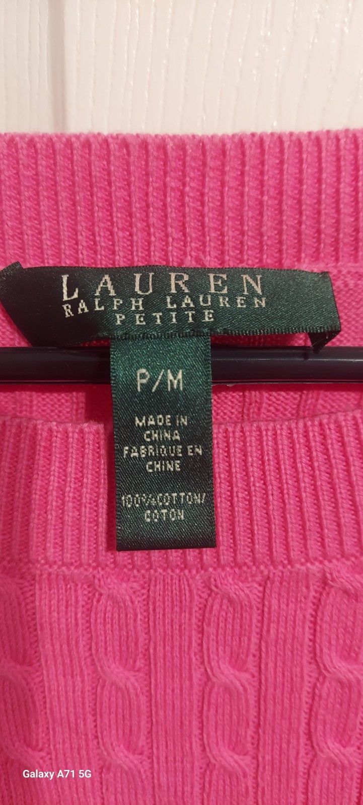 Ralph Lauren Lauren by Ralph Lauren Women Pink Pullover Sweater M Petite Size XXS / US 00 / IT 34 - 5 Thumbnail