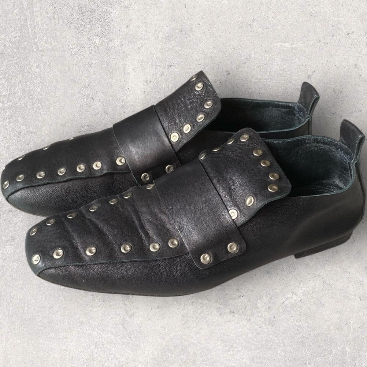 Celine Phoebe Philo Archive Rivet Studded Nappa Leather Shoes Size US 7 / IT 37 - 3 Thumbnail
