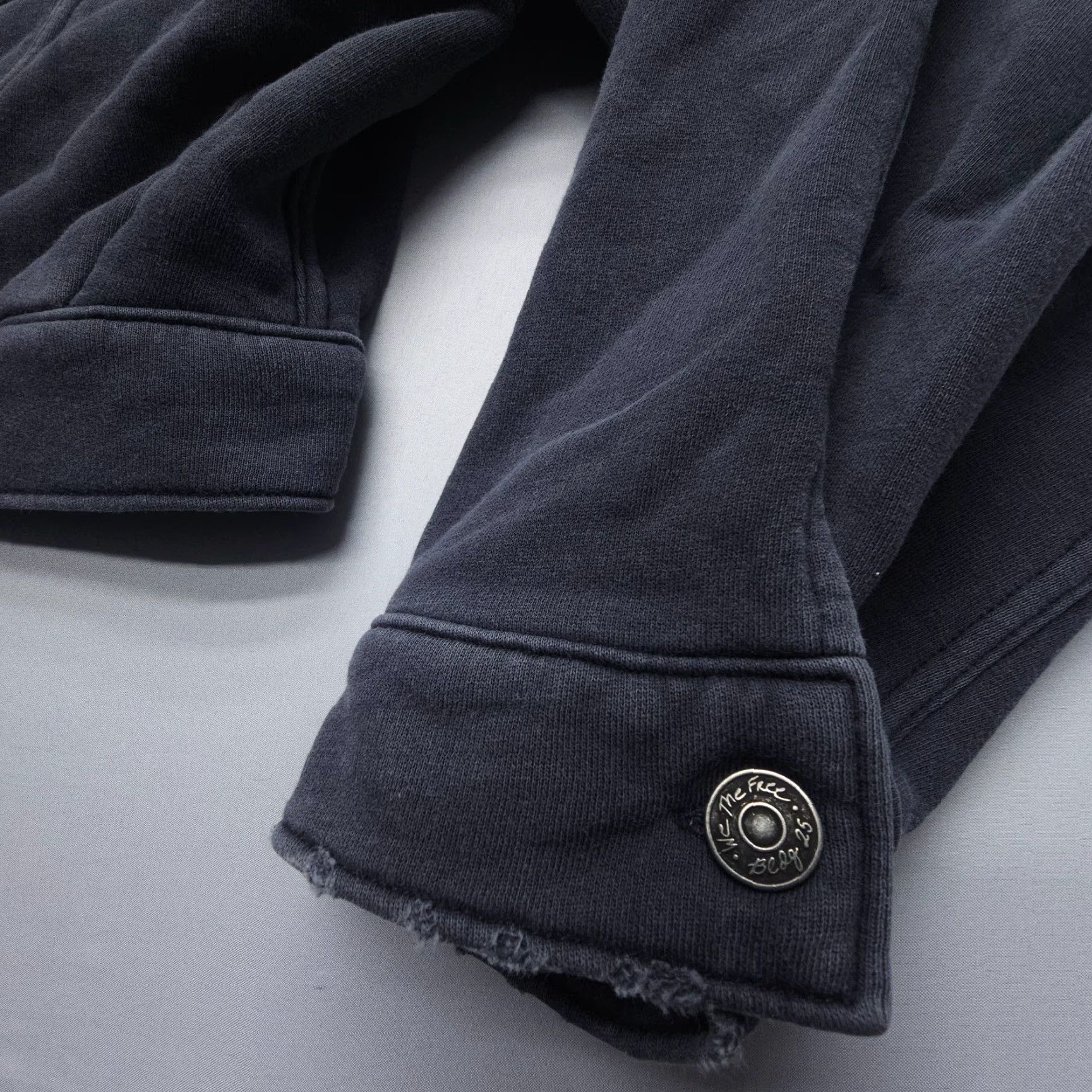 Free People Free People Dreamer Hooded Cropped Jacket Womens Medium Charcoal Button Hoodie Size M / US 6-8 / IT 42-44 - 4 Thumbnail