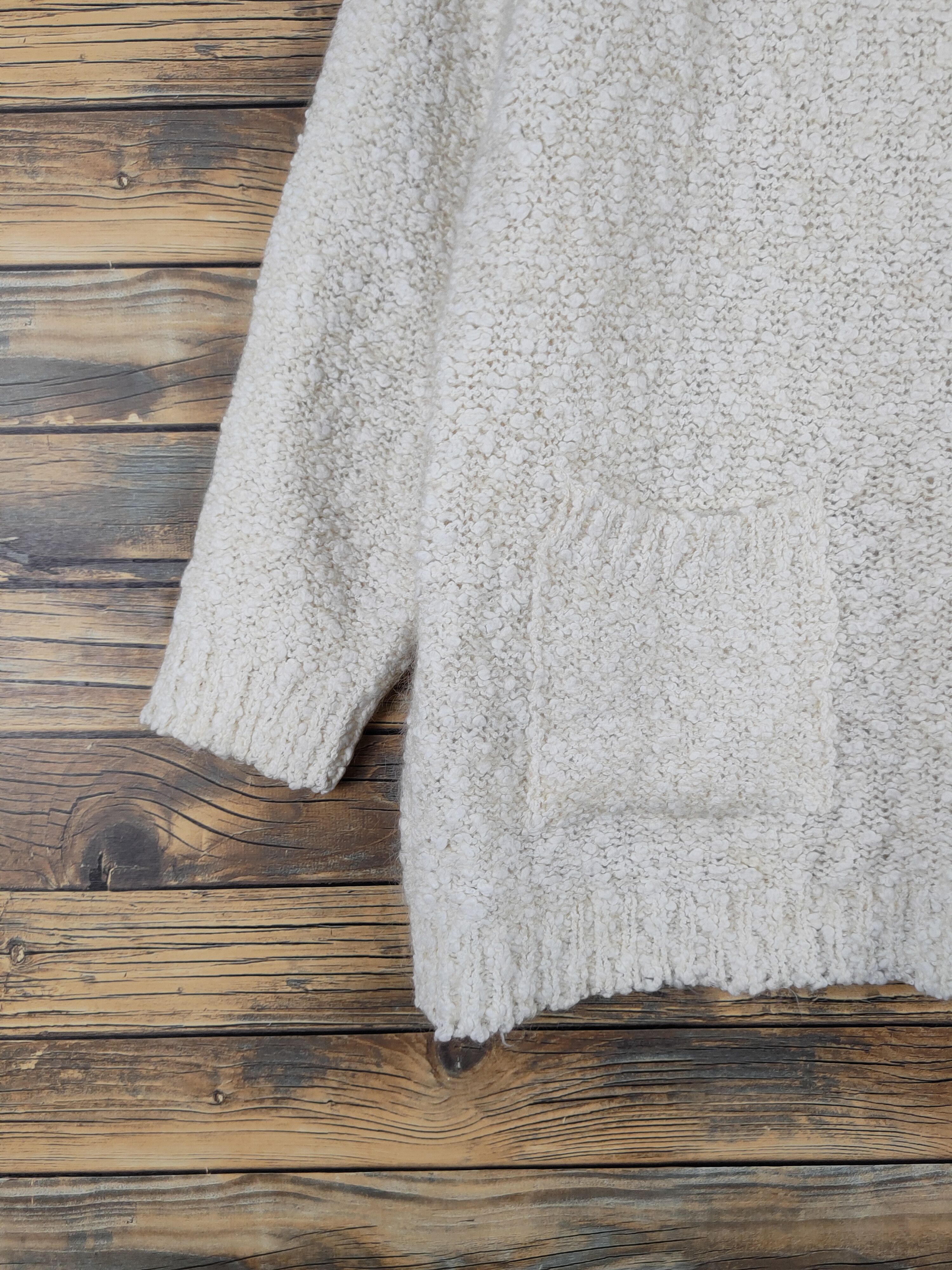Aran Isles Knitwear × Japanese Brand × Vintage Bashecinq Ivory Knitwear Sweatshirts #W1346 Size L / US 10 / IT 46 - 4 Thumbnail