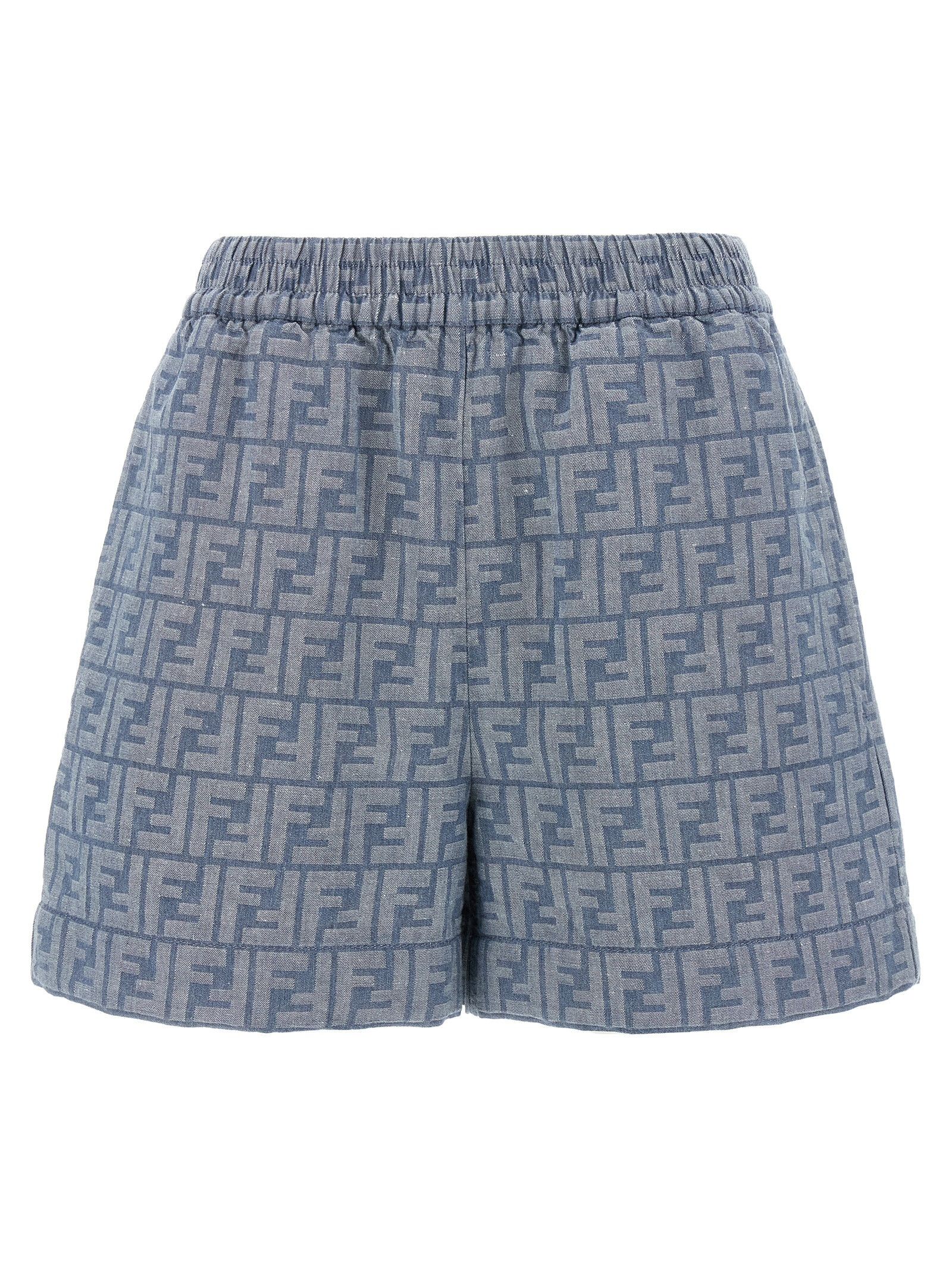 Fendi Ff Chambray Denim Shorts | Grailed