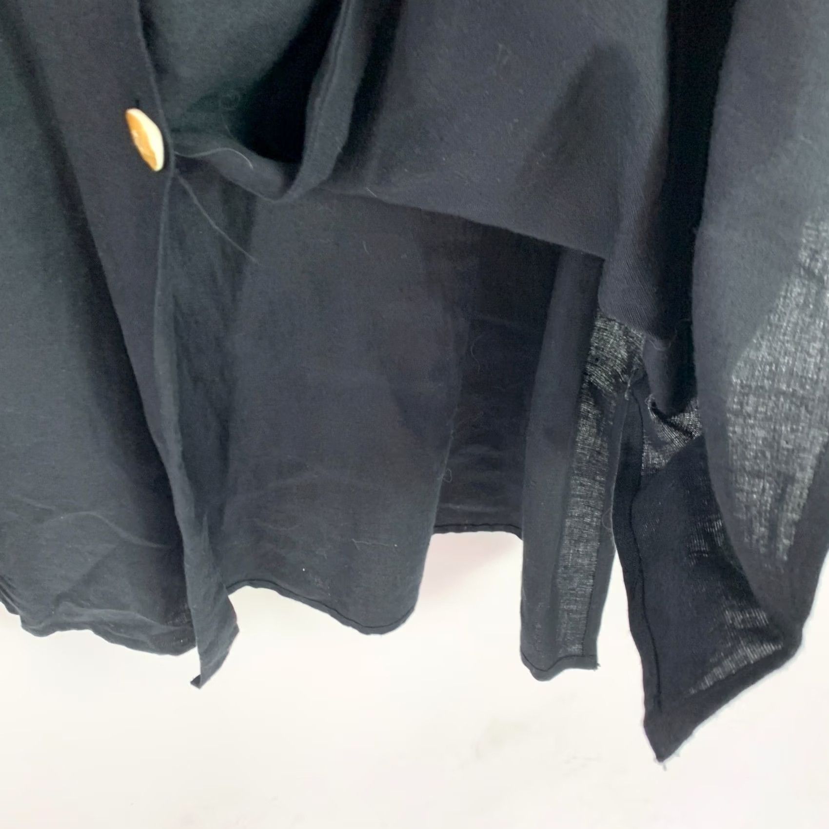 Vintage VINTAGE Just Be by Moka Maxi Shirt Dress Black 90s Linen Blend Button Up Short Sleeve M Size Womens Size M / US 6-8 / IT 42-44 - 5 Thumbnail