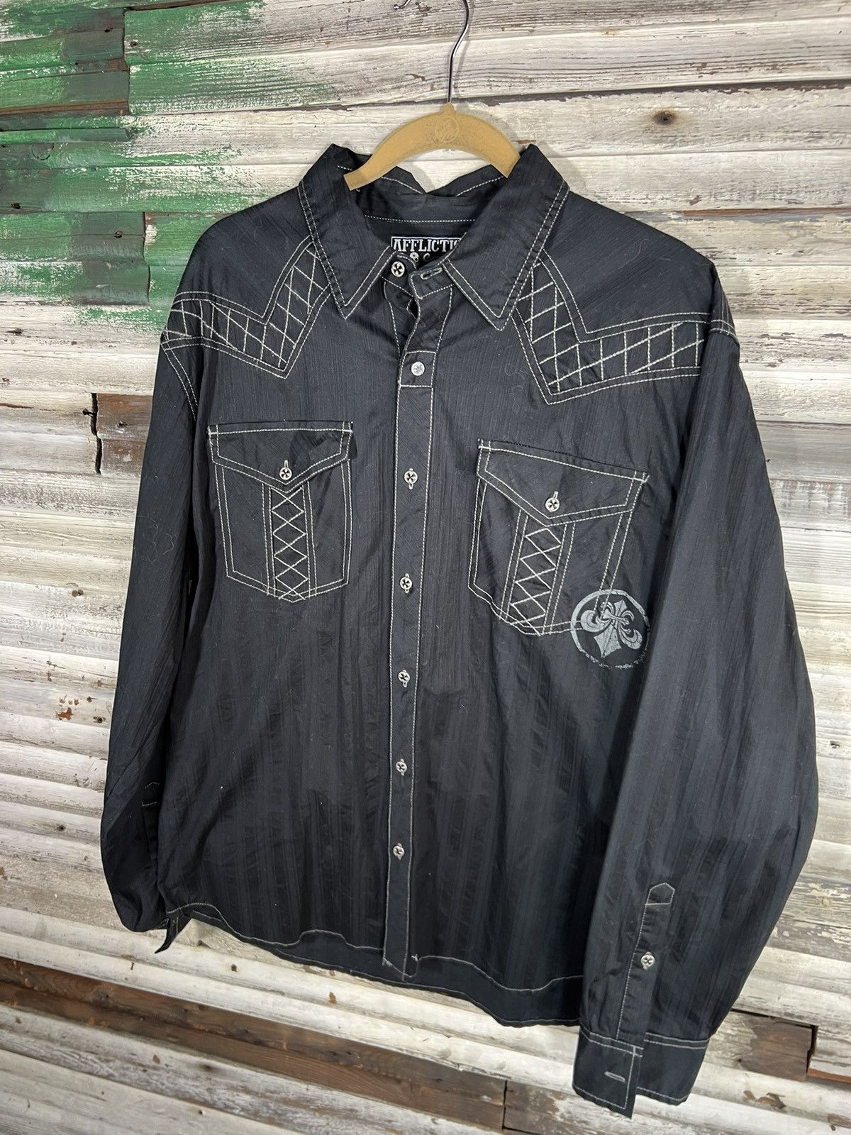 Affliction × Vintage Affliction Button Up Shirt Size US XL / EU 56 / 4 - 3 Thumbnail