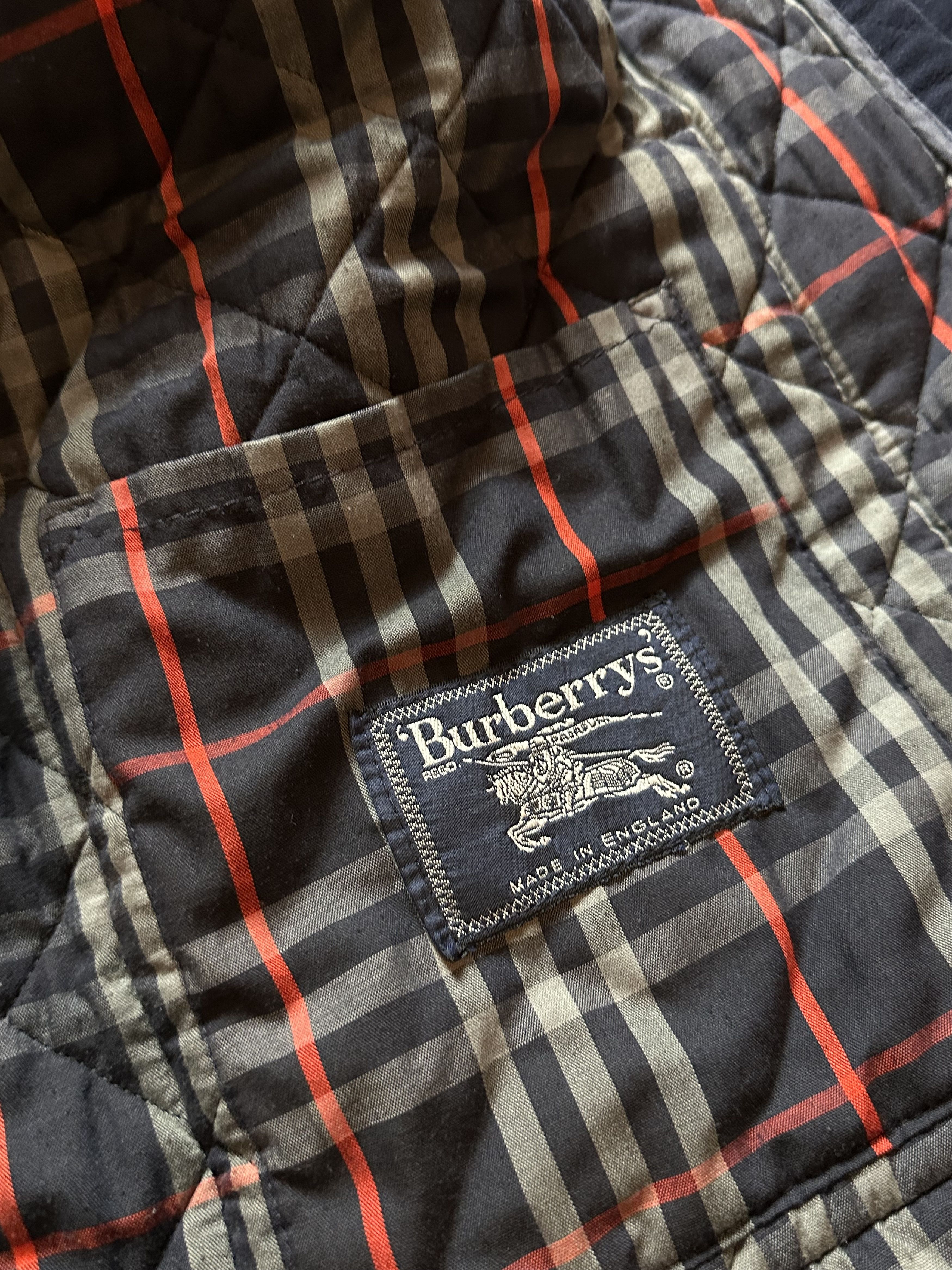 Burberry × Vintage Vintage Quilted Burberry Lined Smokers / Overcoat Jacket Size US L / EU 52-54 / 3 - 5 Thumbnail