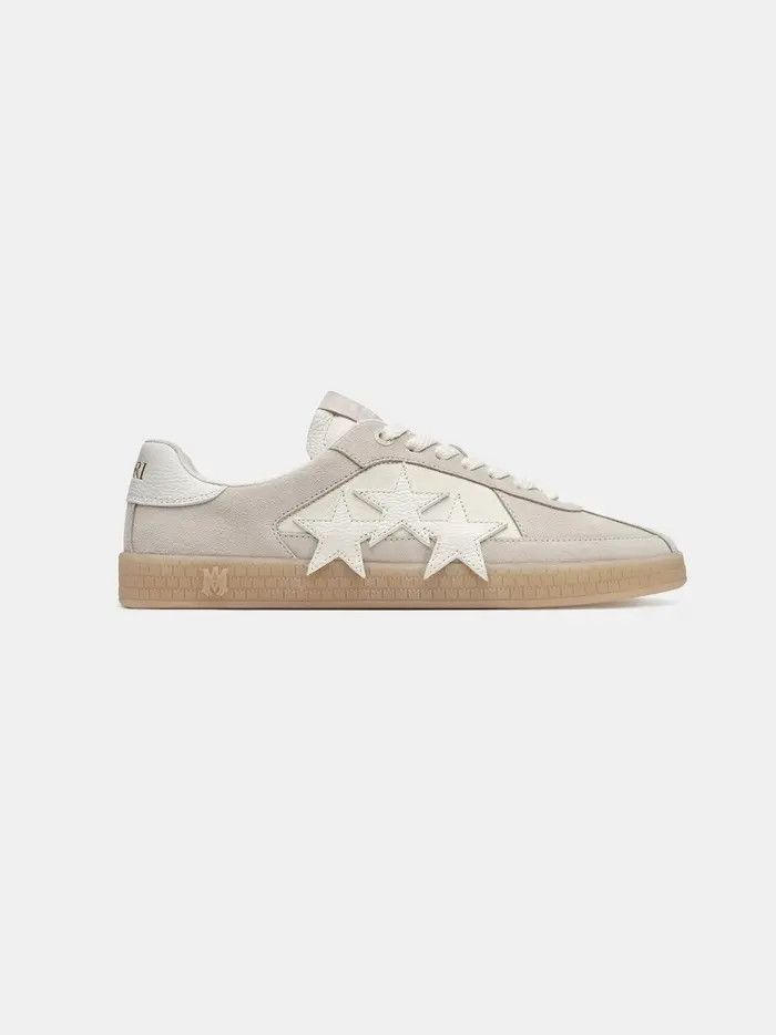 Amiri o1s1wg110526 Pacific Bones Leather Sneakers Off White/Beige Size US 14 / EU 47 - 1 Thumbnail