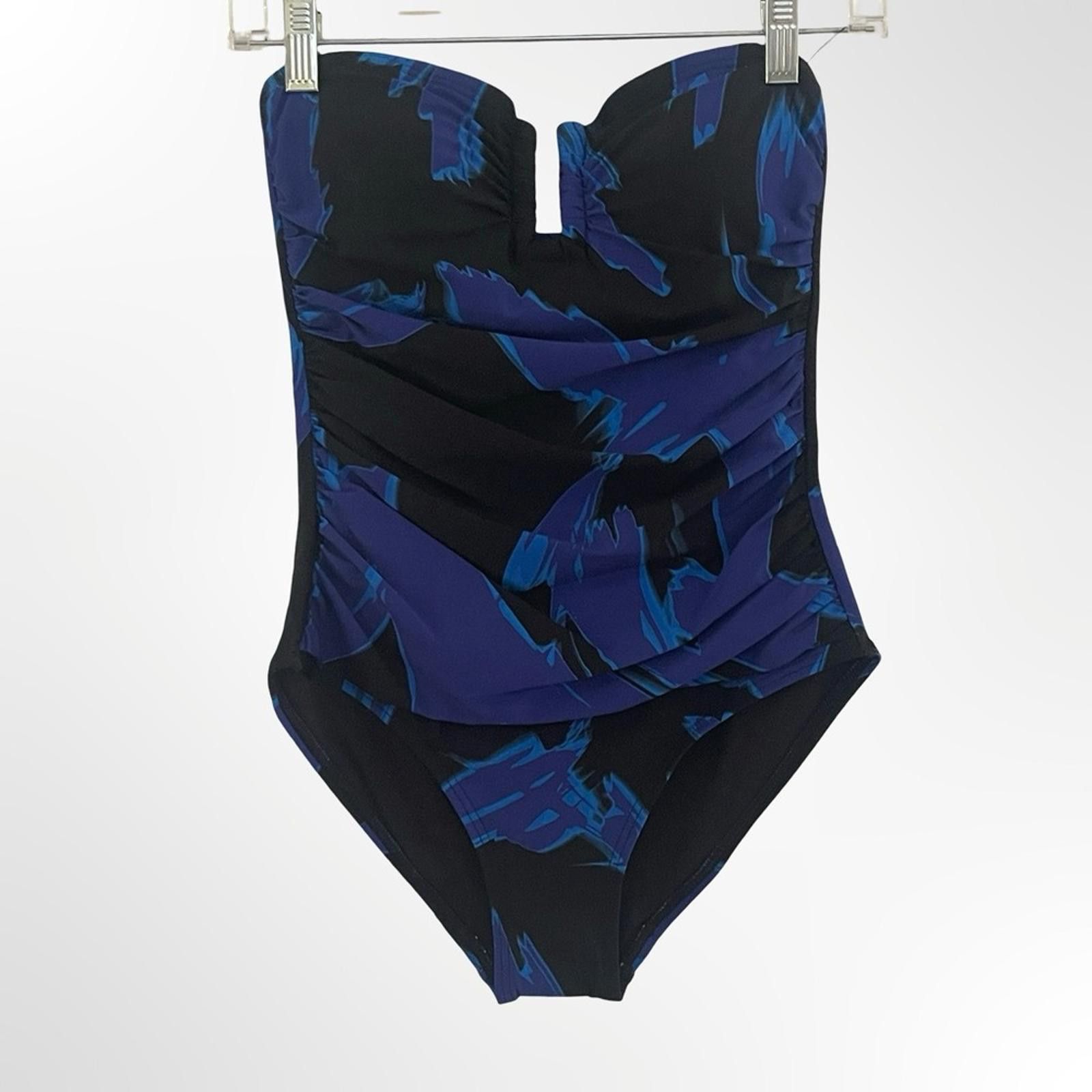 DKNY DKNY Black Swimsuit with Blue & Indigo Print size S NWT Size ONE SIZE - 2 Thumbnail