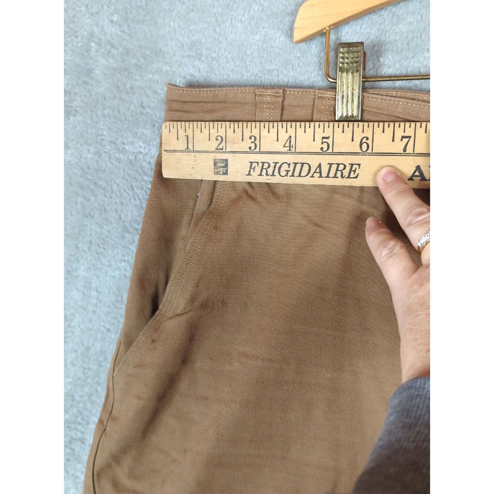 Vintage Duluth Flex Fire Hose Shorts Men’s 42 Relaxed Fit Khaki Brown Chino Canvas Zip Pockets Casual Workwear Summer Spring Fall Mens Size US 42 / EU 58 - 6 Thumbnail
