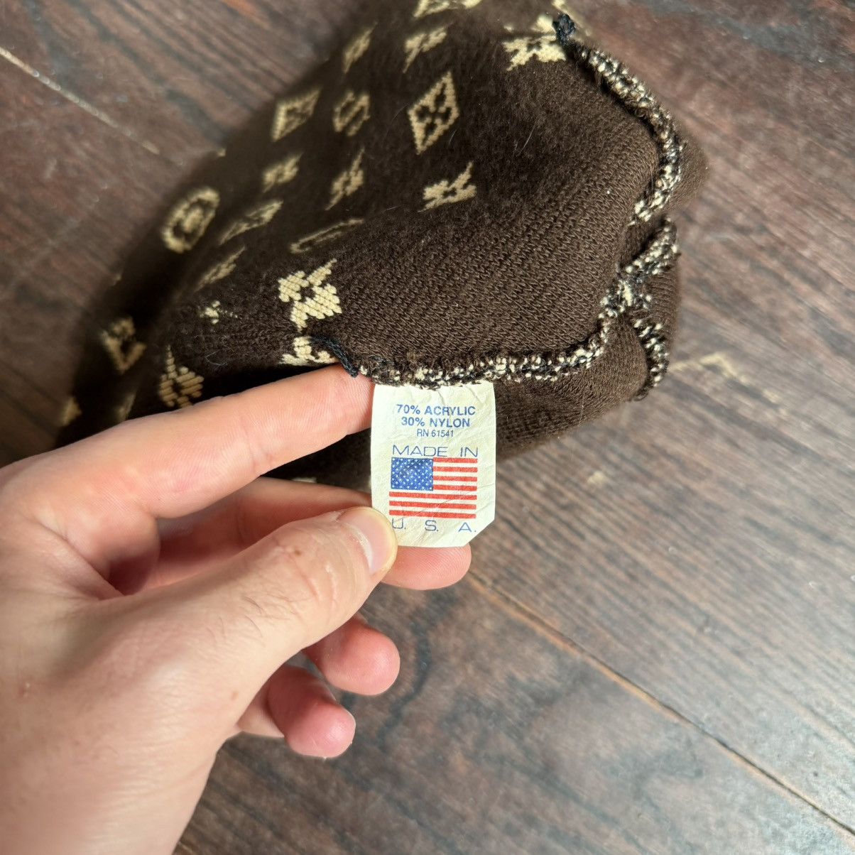 Supreme SS2000 Supreme Monogram Logo LV Rip Beanie Size ONE SIZE - 4 Thumbnail