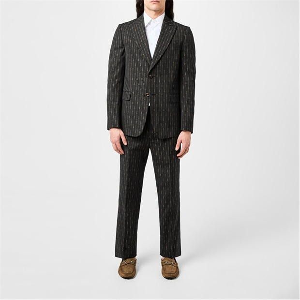 Horsebit Striped Formal Suit