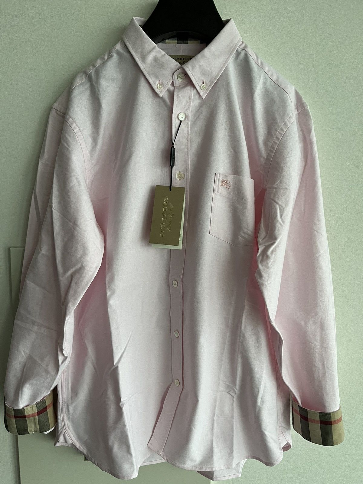 Burberry Sold out Brand New Classic Burberry Check Logo Dressy Shirt Size US L / EU 52-54 / 3 - 8 Thumbnail