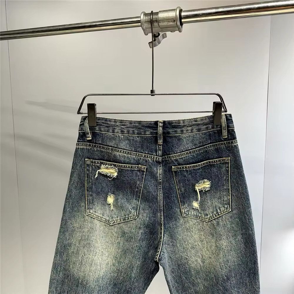 Japanese Brand × Jean Hand Sewn Patch Ripped Baggy Denim Size US 35 - 9 Thumbnail