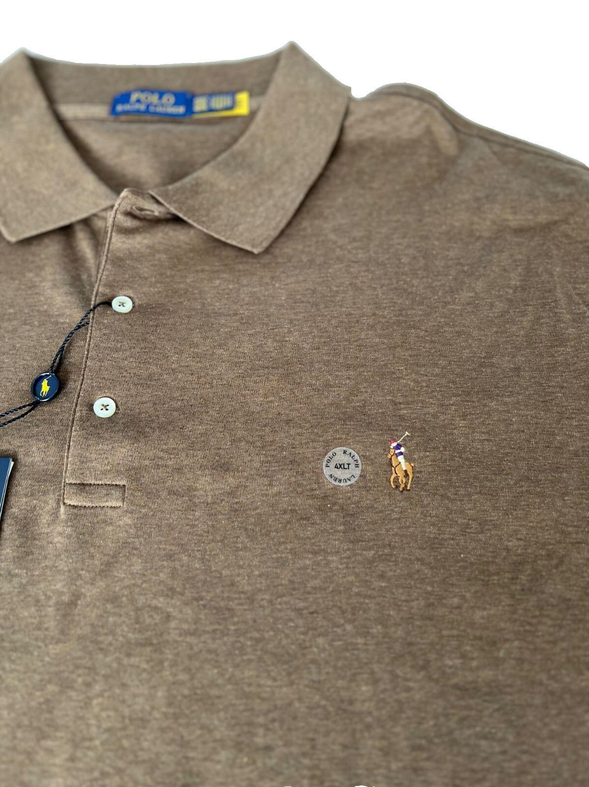 Polo Ralph Lauren Polo Ralph Lauren Polo Shirt Cedar Heather ( 4XLT ) Size US XXL / EU 58 / 5 - 3 Thumbnail