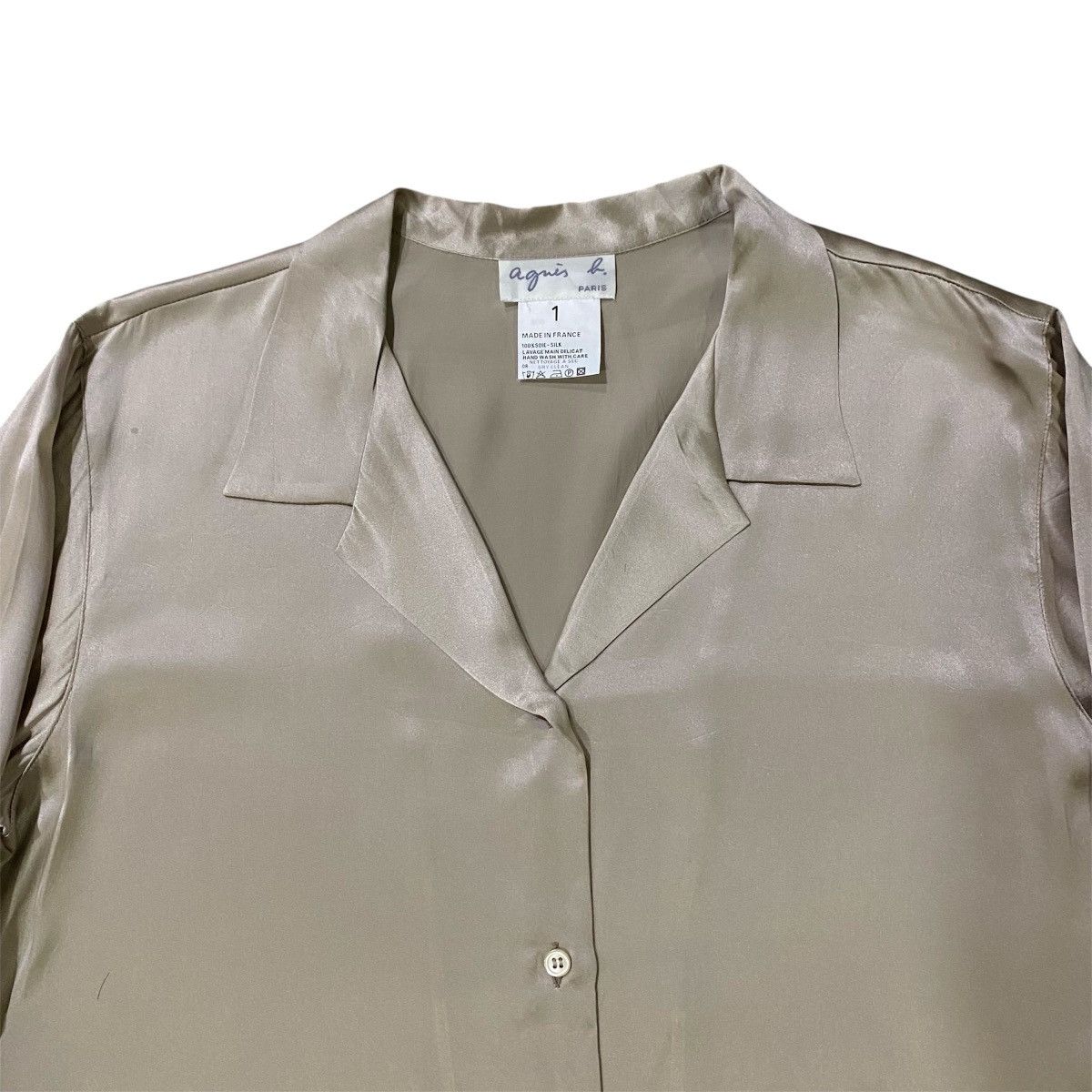 agnes b. ‼️LAST DROP‼️Agnès b Silk Blouse Vintage Minimalist Luxury Size S / US 4 / IT 40 - 4 Thumbnail