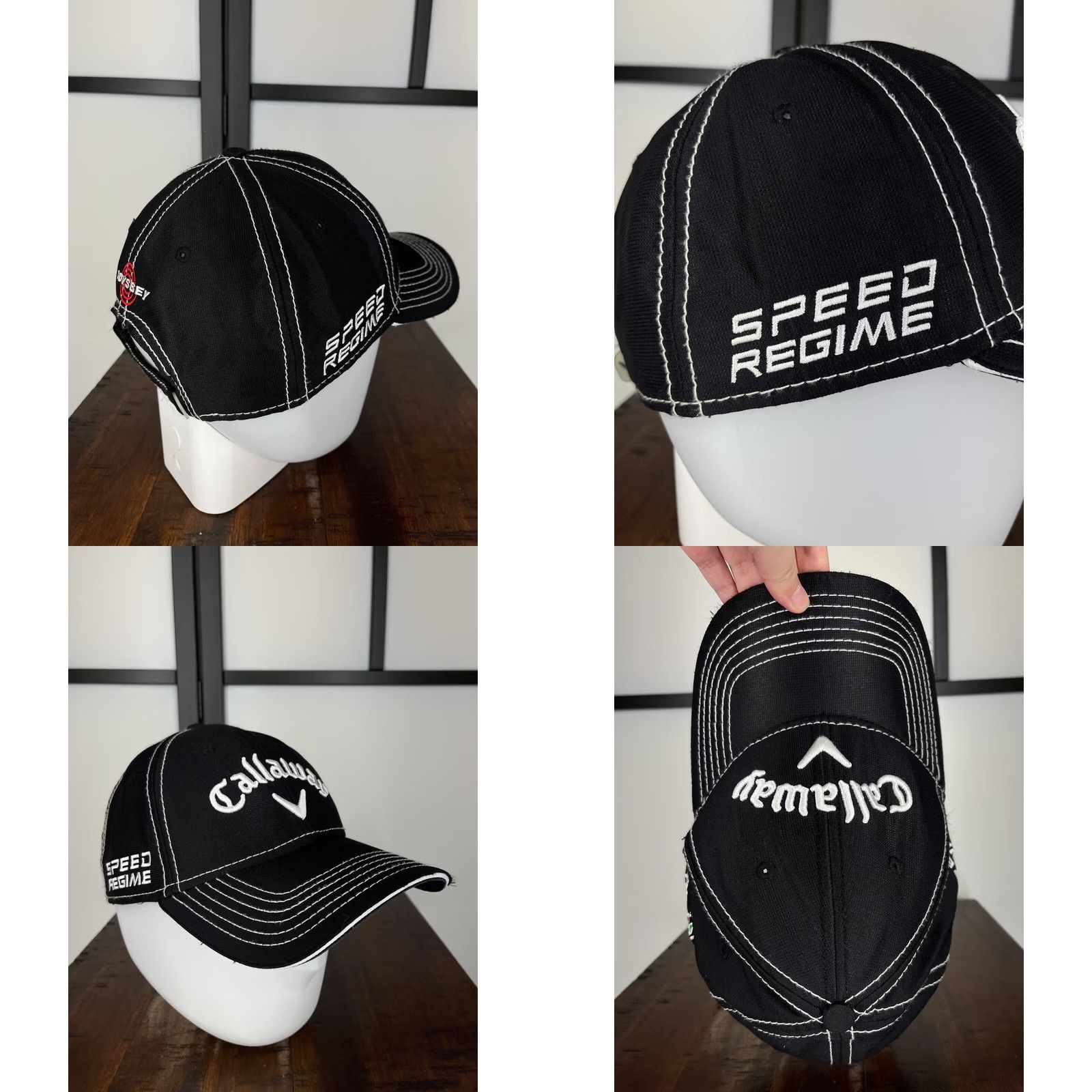Callaway Callaway Hat Cap Strap Back Adult Black Tour Bertha 14 Speed Regime Polyester Golf Hat Logo Adjustable Lightweight Men Black one size Cap Size ONE SIZE - 8 Thumbnail