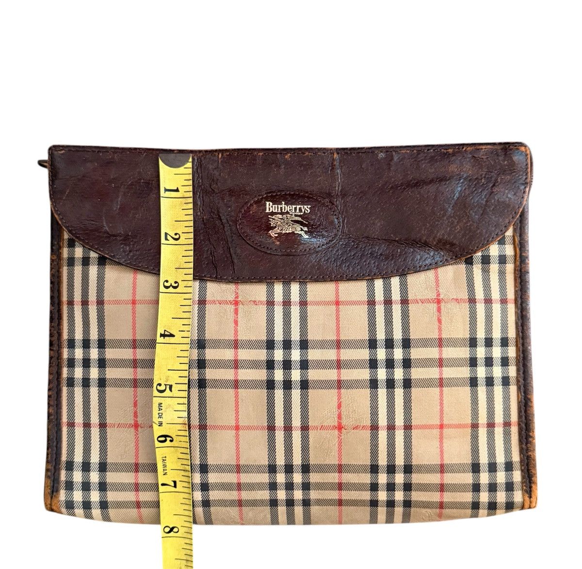 Burberry Burberrys Nova Vintage Clutch Canvas Leather Size ONE SIZE - 3 Thumbnail