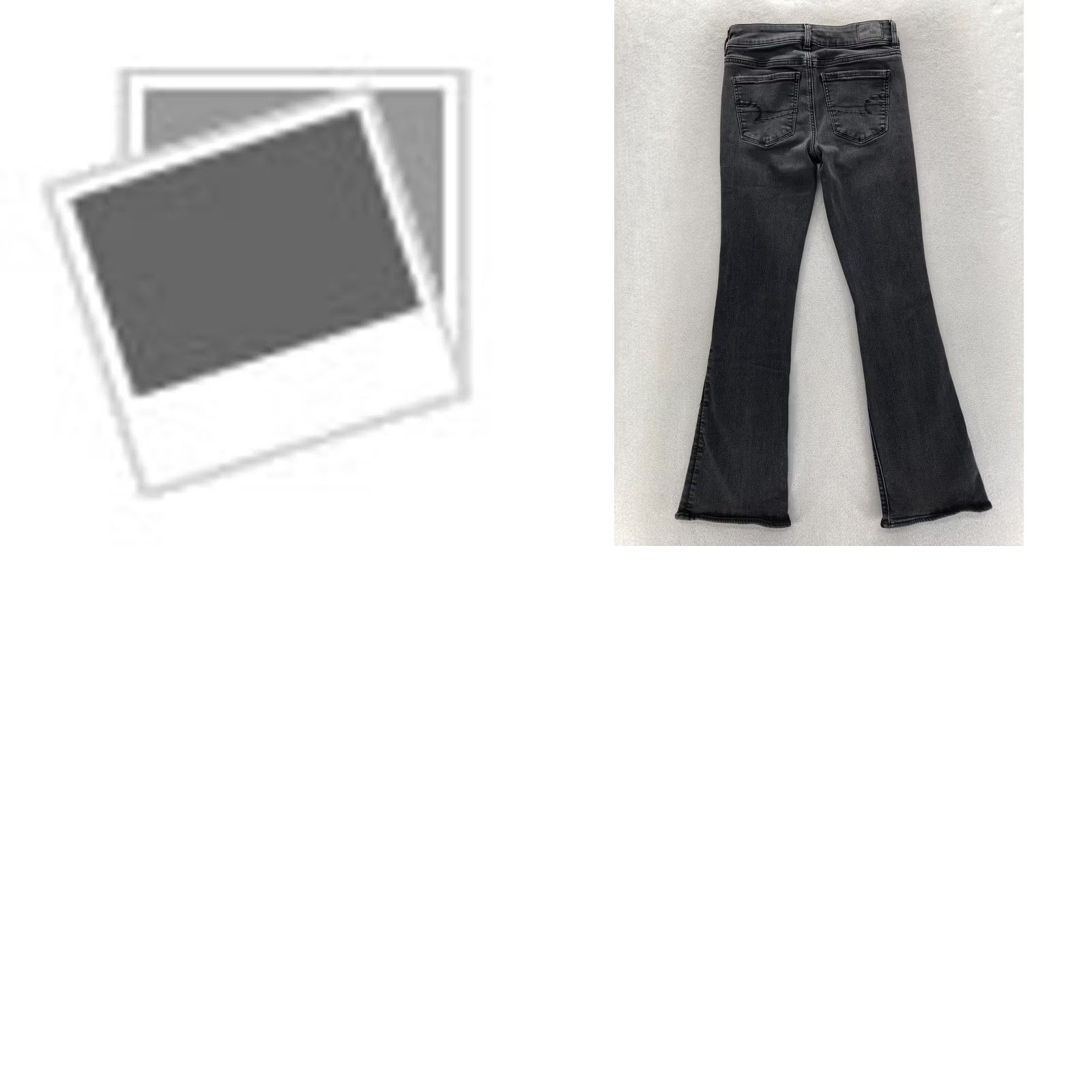 American Eagle Outfitters American Eagle Jeans Women's 4 Artist Flare Black Stretch Denim Y2K Festival Jeans Menus? Size 28" / US 6 / IT 42 - 9 Thumbnail