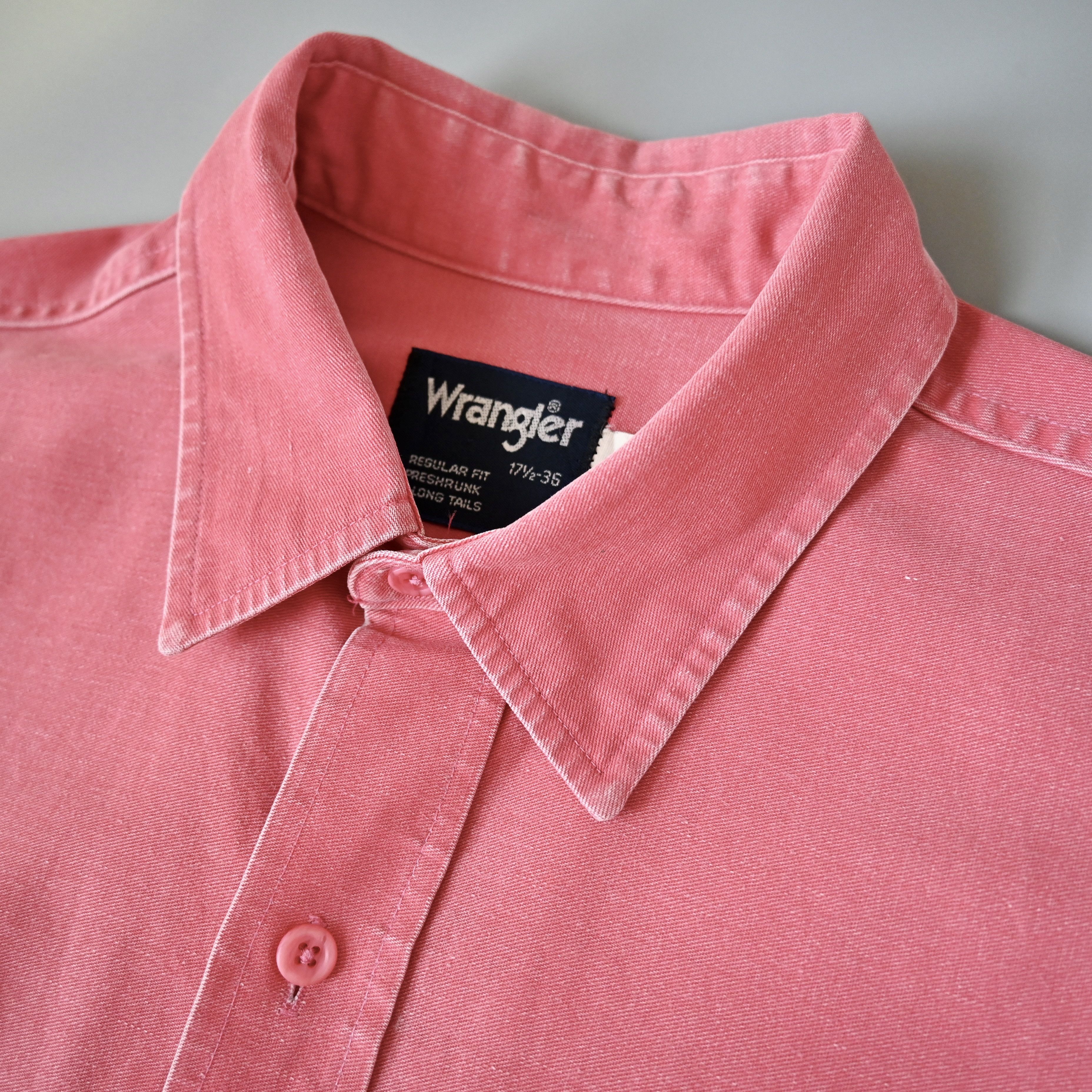 Vintage VTG Wrangler Brushpopper shirt Aztec Navajo peach pink 17.5 Size US XL / EU 56 / 4 - 5 Thumbnail