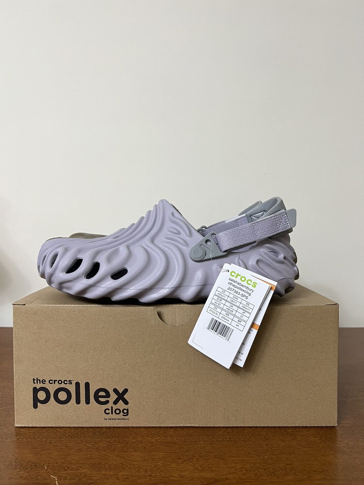 image of Crocs Pollex Clog By he Bembury Urchin Shoes in Grey, Men's (Size 9)
