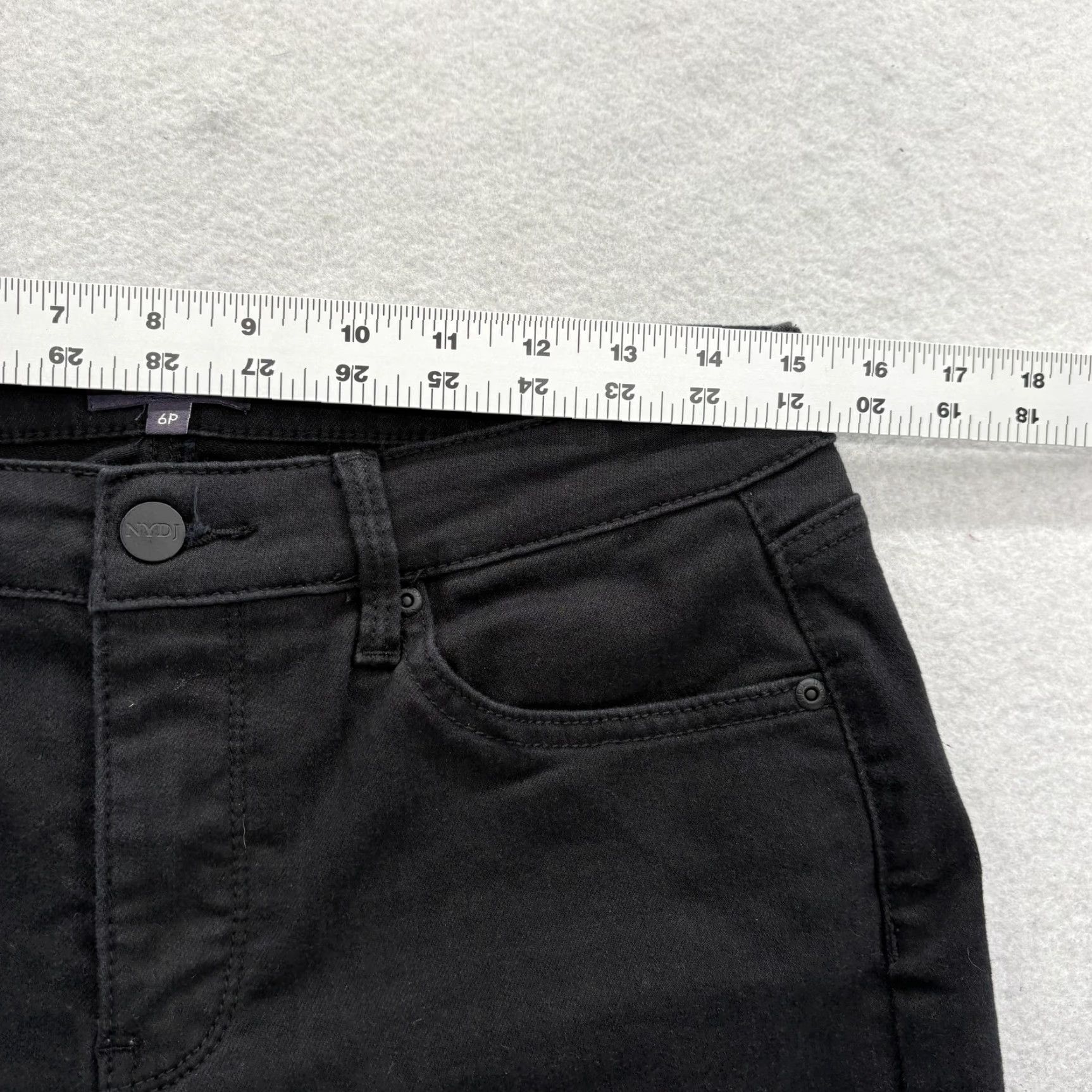 NYDJ VINTAGE NYDJ Margot Girlfriend Jeans Womens 6P Black Mid Rise Stretch Cool Embrace Denim Size 28" / US 6 / IT 42 - 5 Thumbnail