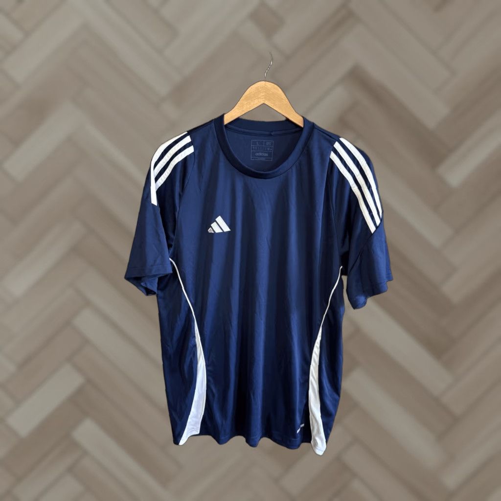 Adidas Adidas Womens Blue Athletic Short Sleeve Shirt Slim Fit Size Large Size L / US 10 / IT 46 - 1 Thumbnail