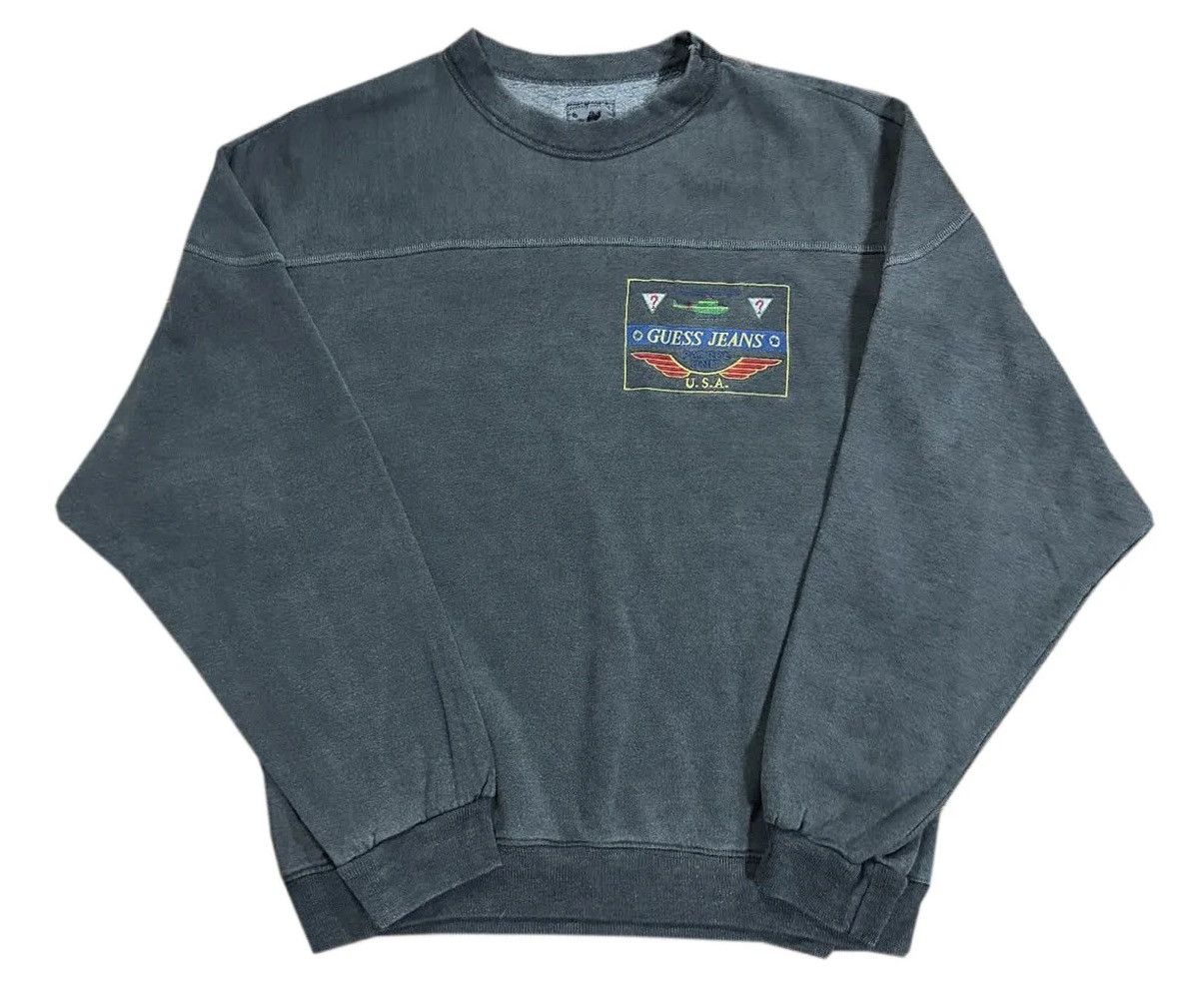Guess Vintage Guess Jeans Patrol Unit Sweatshirt (Size S) Size US S / EU 44-46 / 1 - 1 Thumbnail