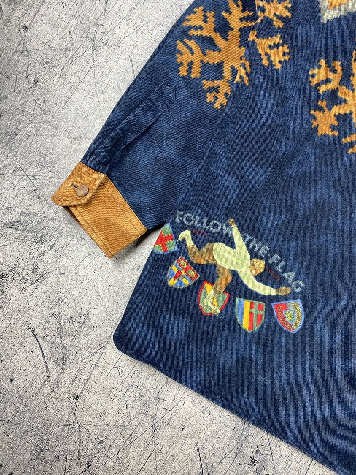 Hugo Boss × Vintage Vintage Rare Hugo Boss Follow The Flag Button Up Shirt Size US XXL / EU 58 / 5 - 14 Thumbnail