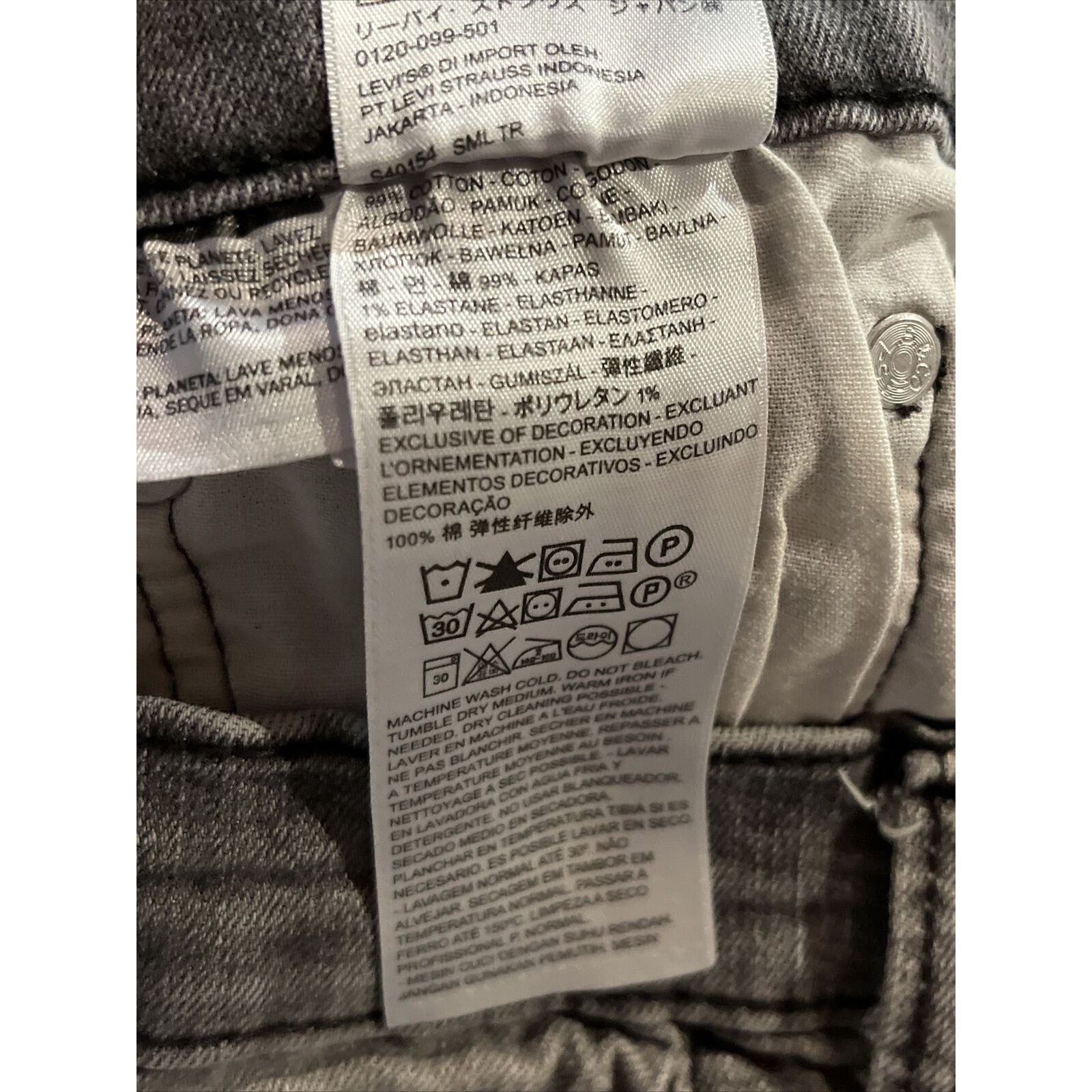 Levi's Levi's 514 Slim Straight Fit Jeans Mens 31x33 Ash Grey Denim Size US 31 - 9 Thumbnail