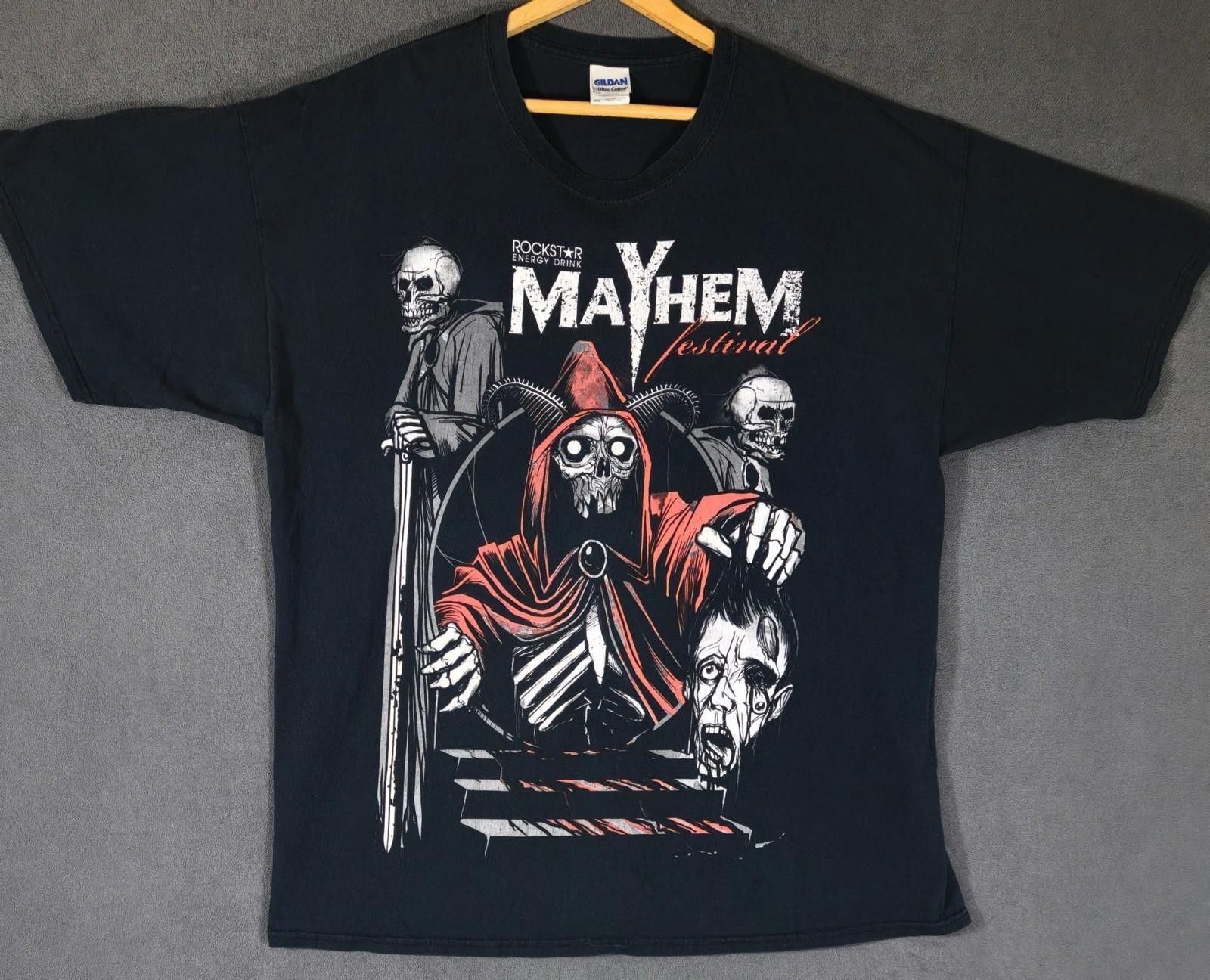 Gildan Rockstar Mayhem Festival Tour 2XL Metal Skull Grim Reaper #2 Size US XXL / EU 58 / 5 - 1 Thumbnail